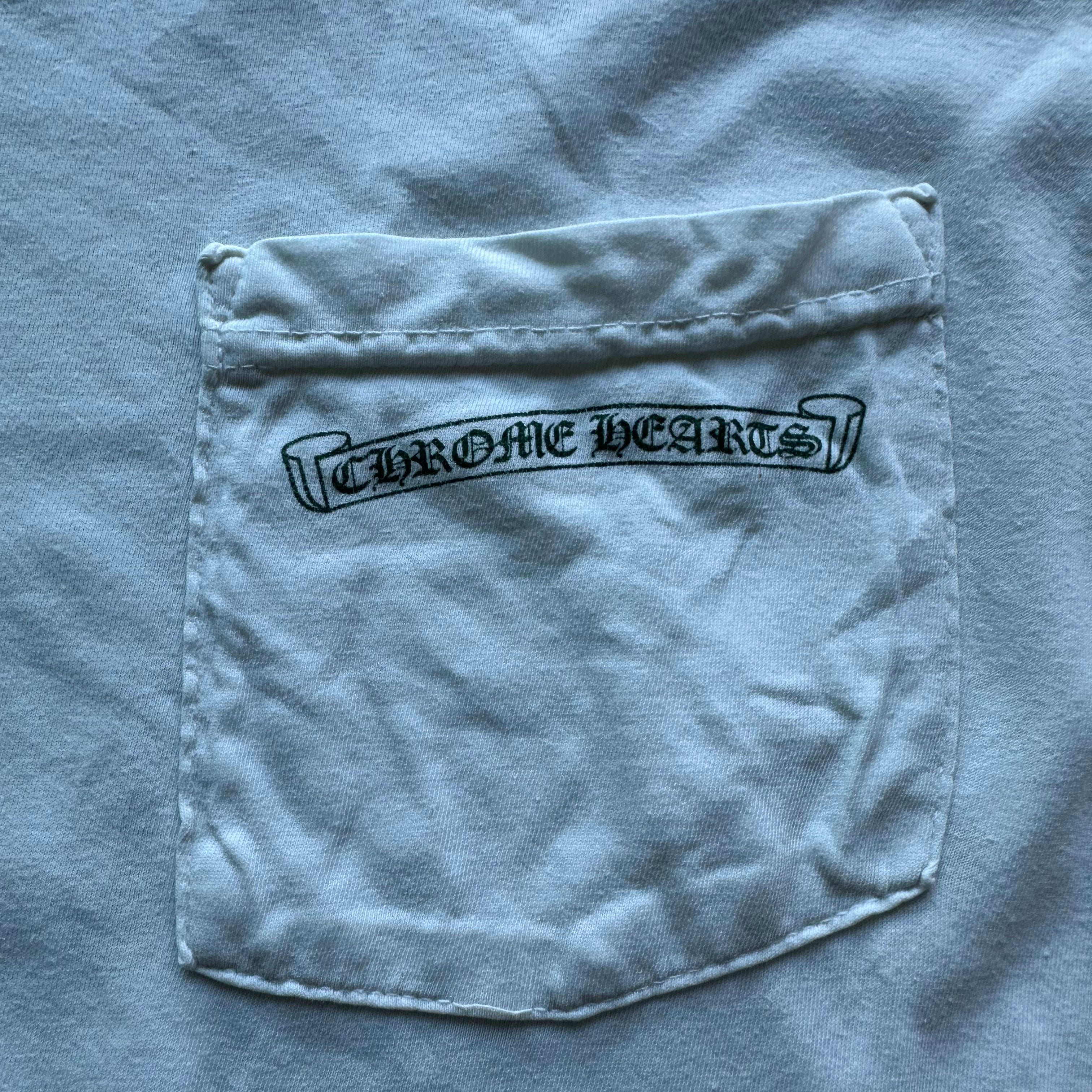 L Green/White Chrome Hearts Crosses Tee