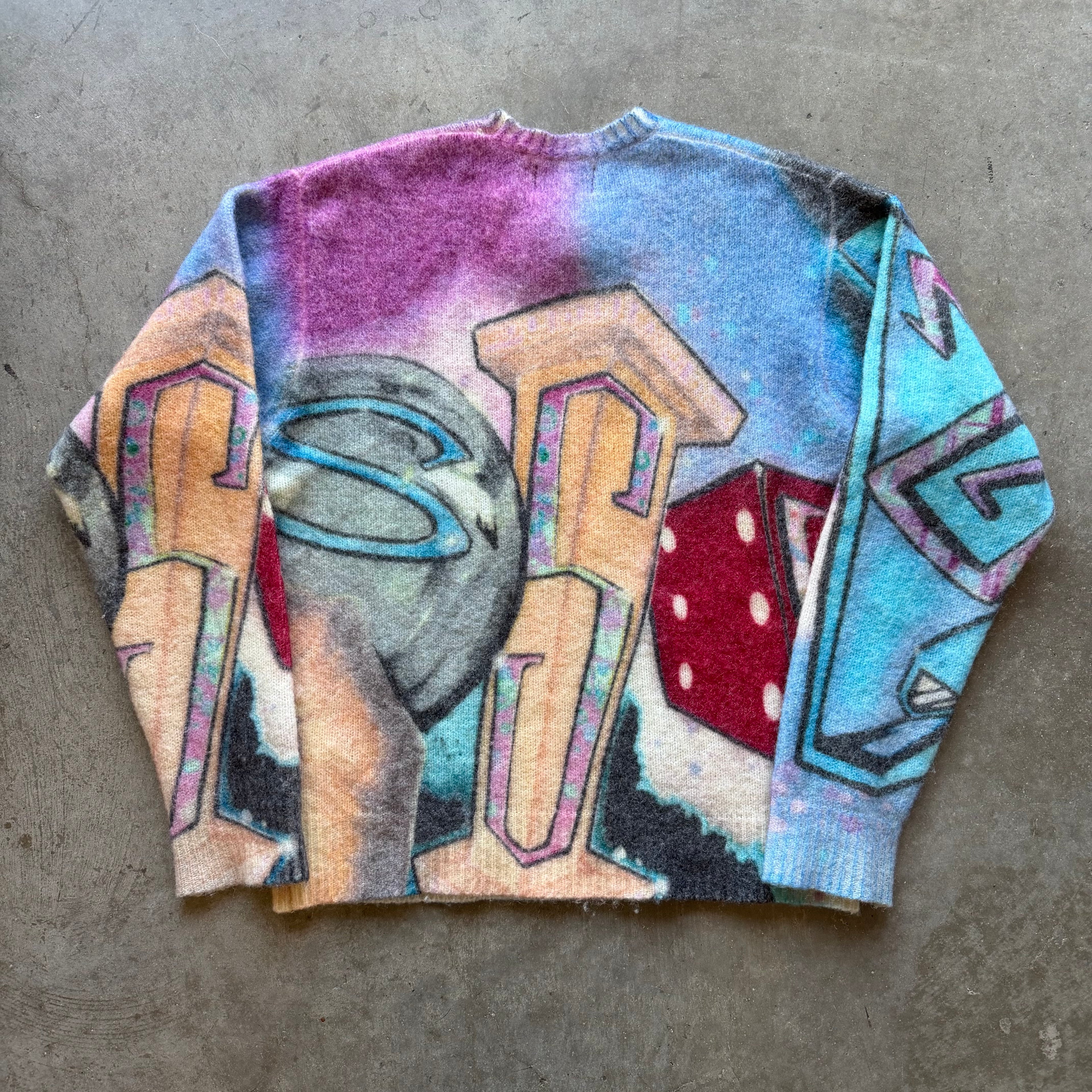 L Stussy Graffiti Sweater