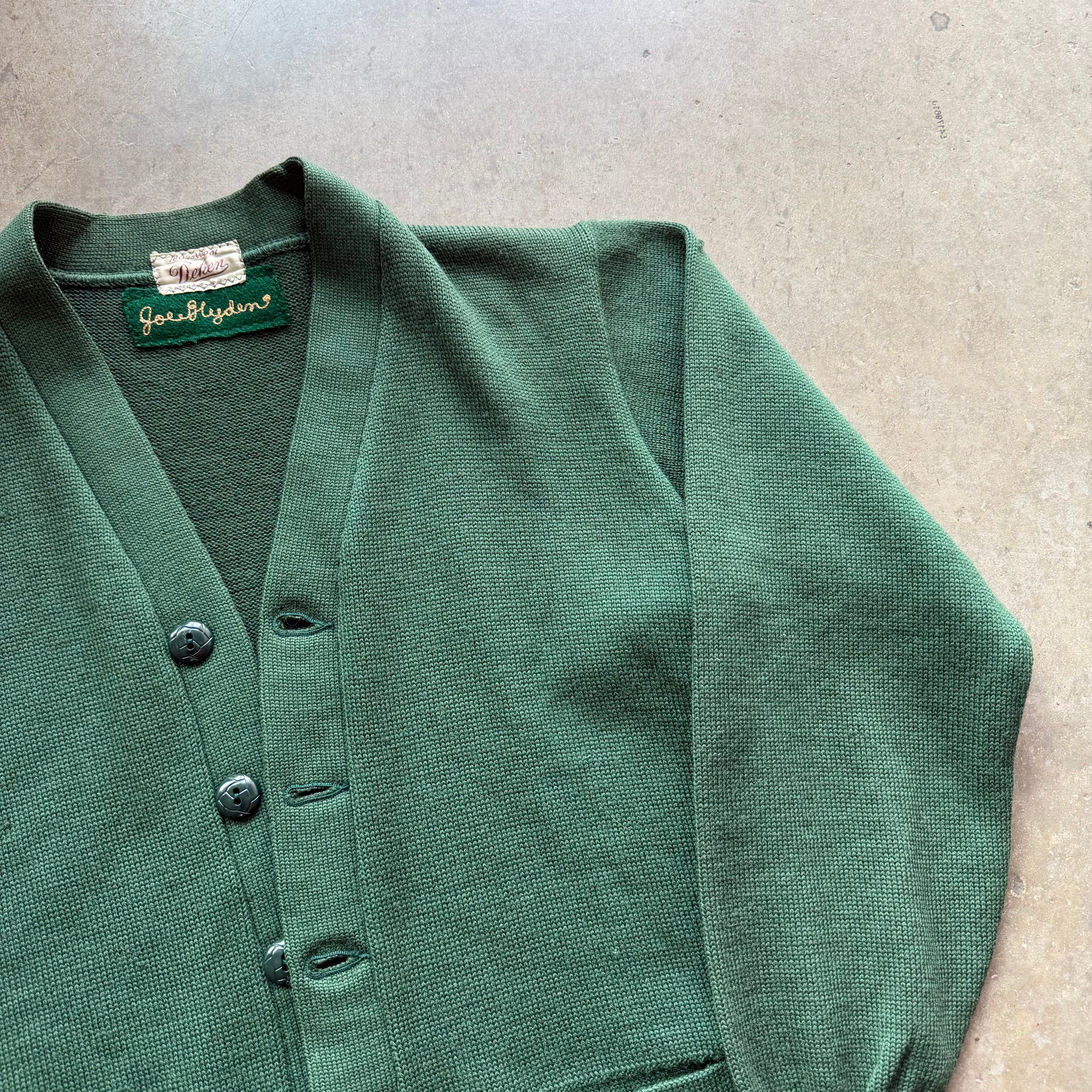 L 60s Dehen Award Cardigan Green