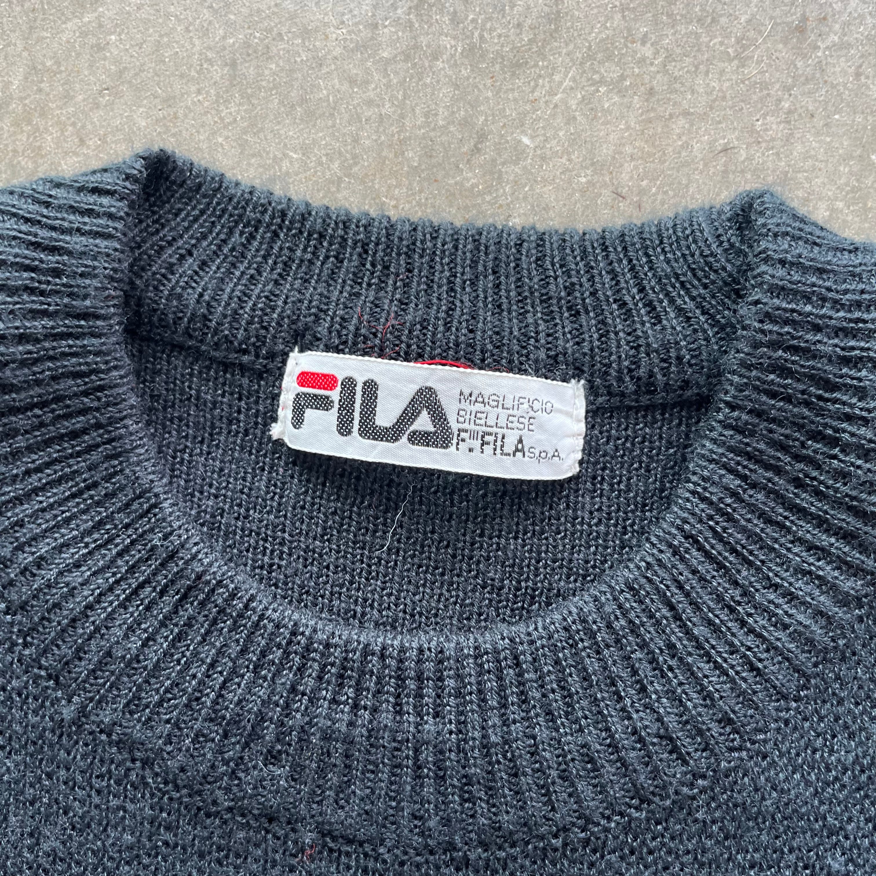 M 90s Fila Maglifico Biellese Knit Sweater
