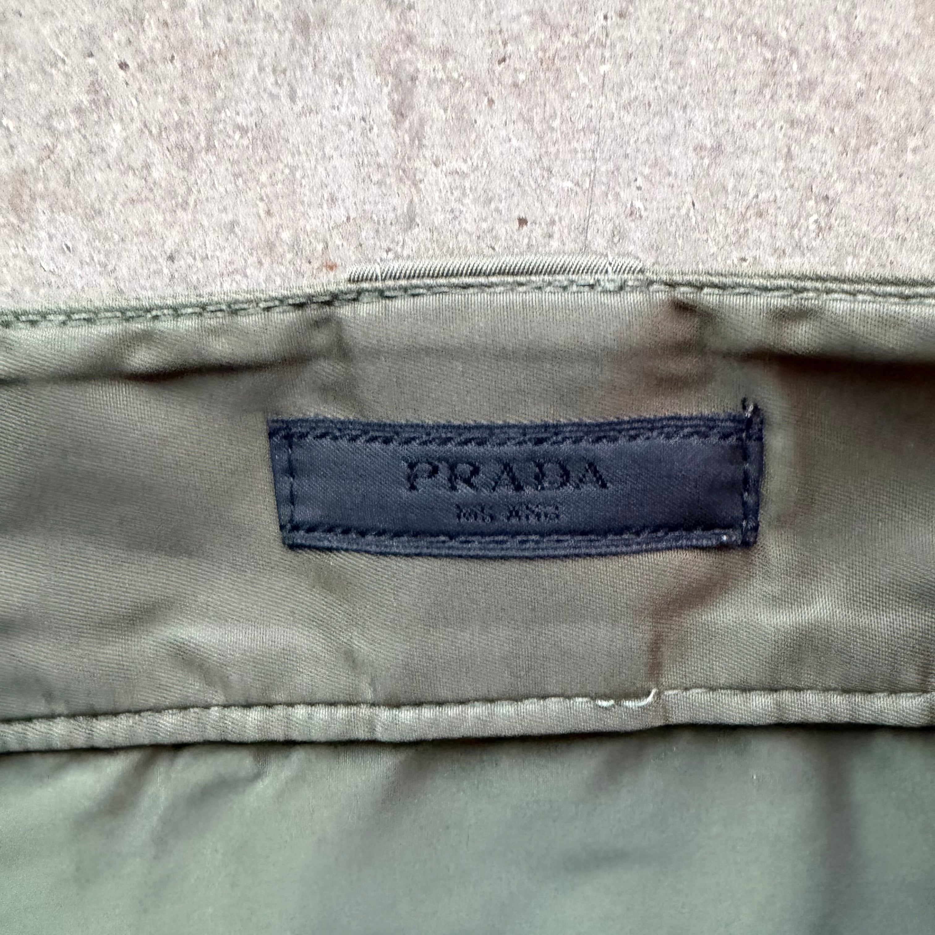 36w Nylon Olive Prada Pants