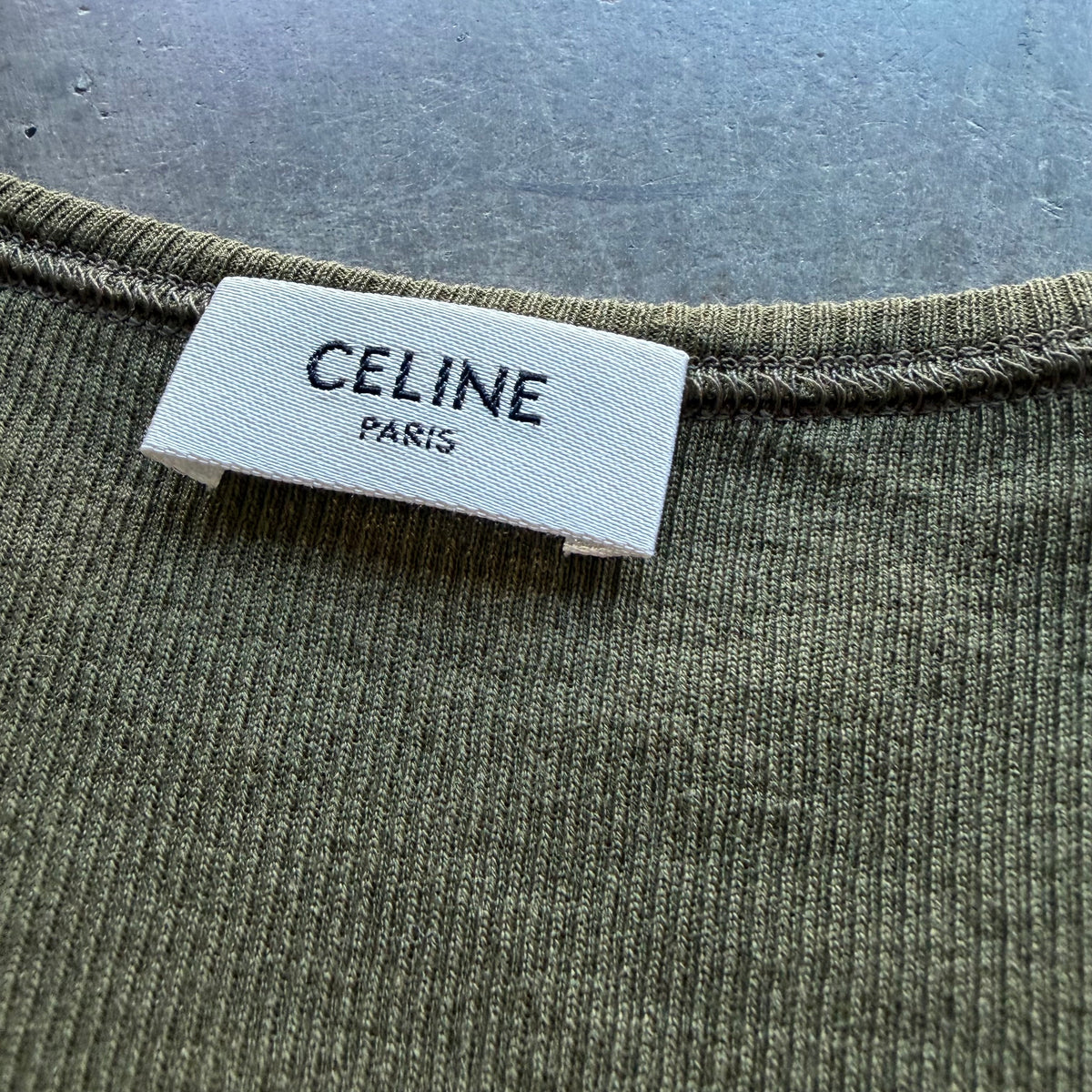 M Celine Olive Tank Top
