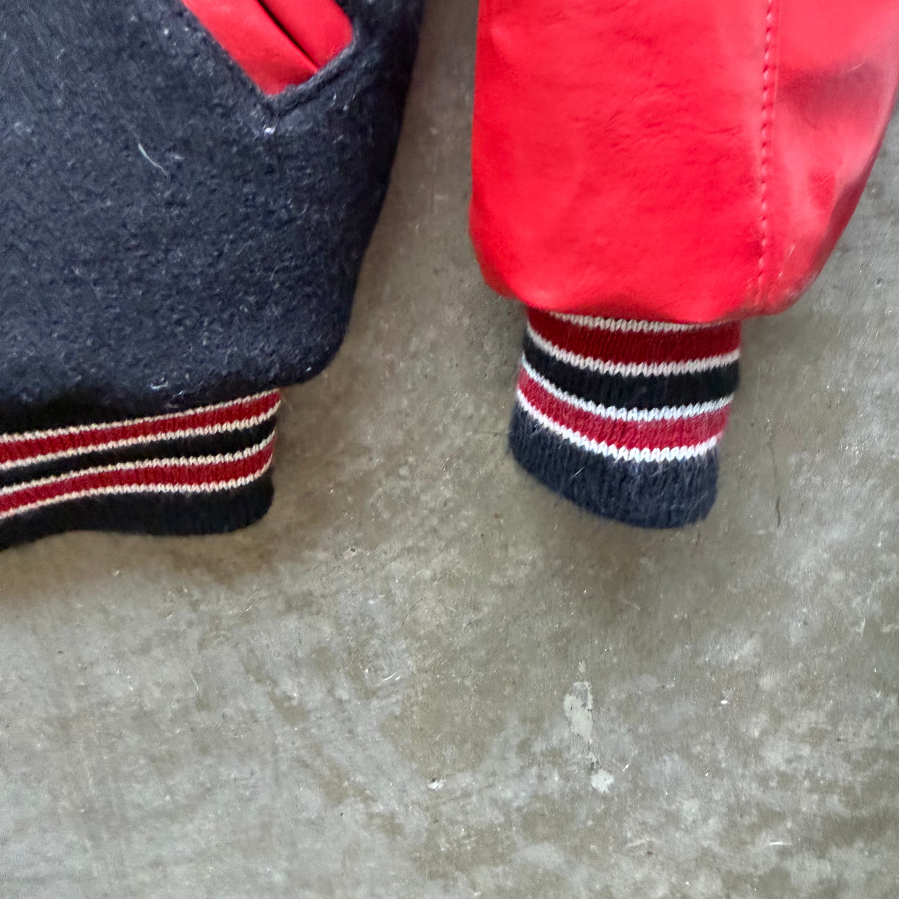 S 90s Red/Black Letterman Jacket
