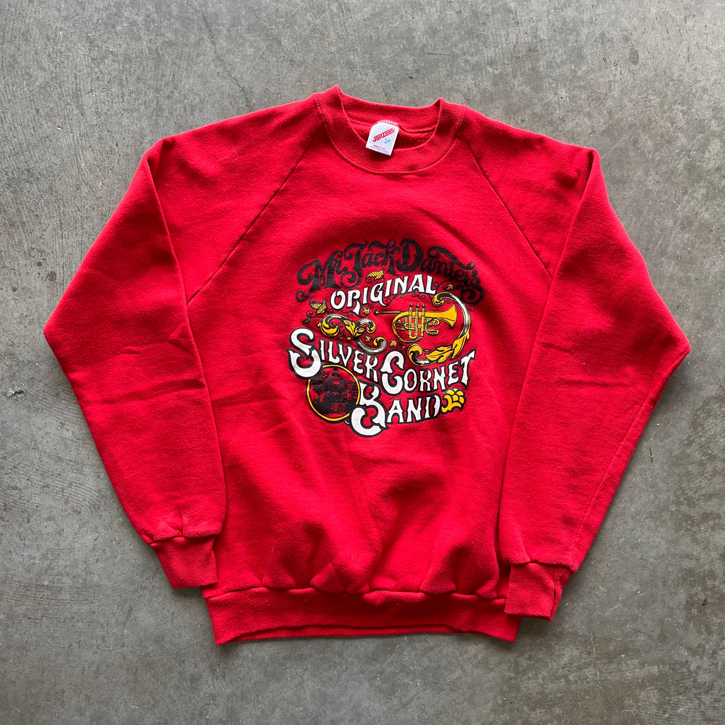 L 80s Jack Daniels Band Crewneck
