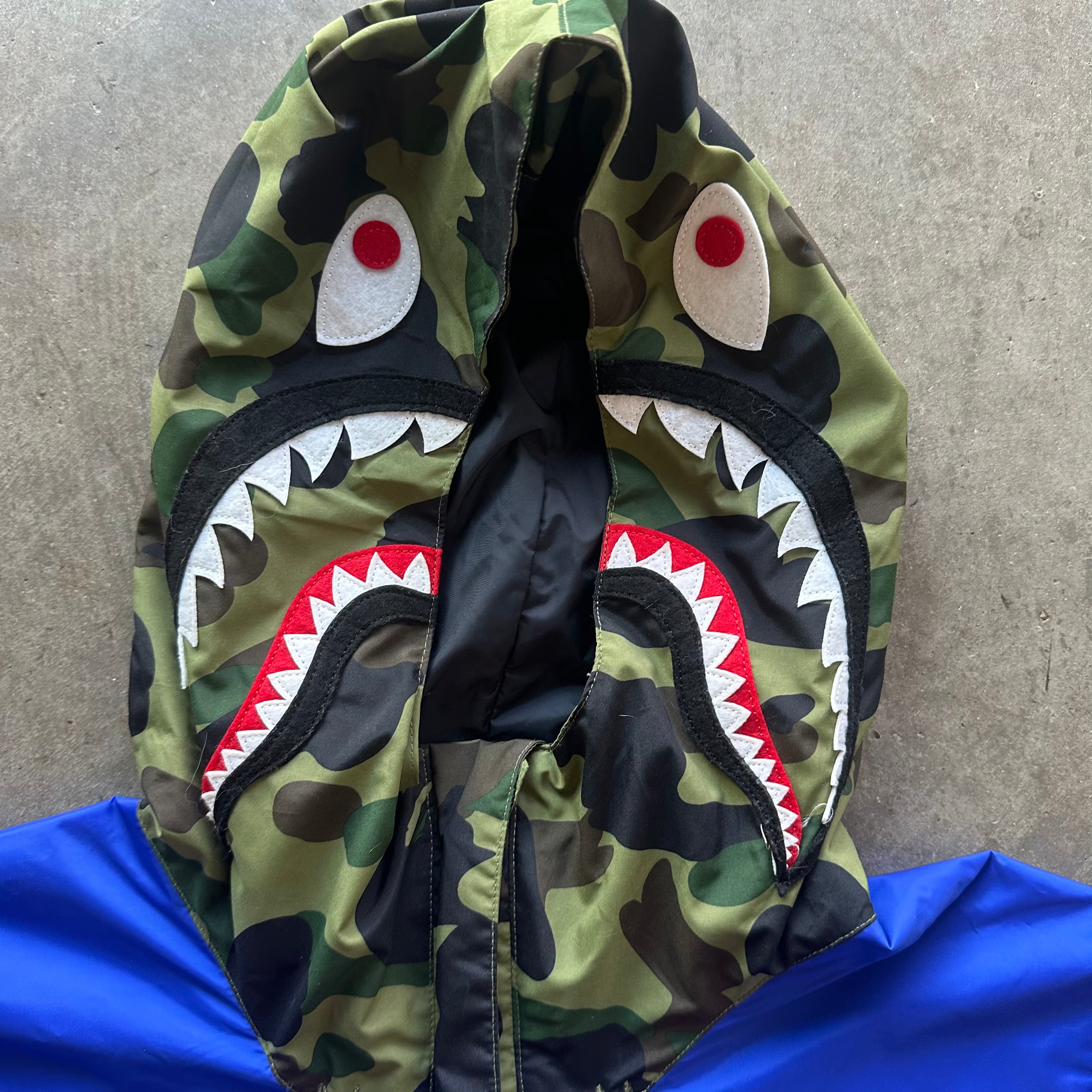 L Bape WGM Tigershark Anorak Hoodie