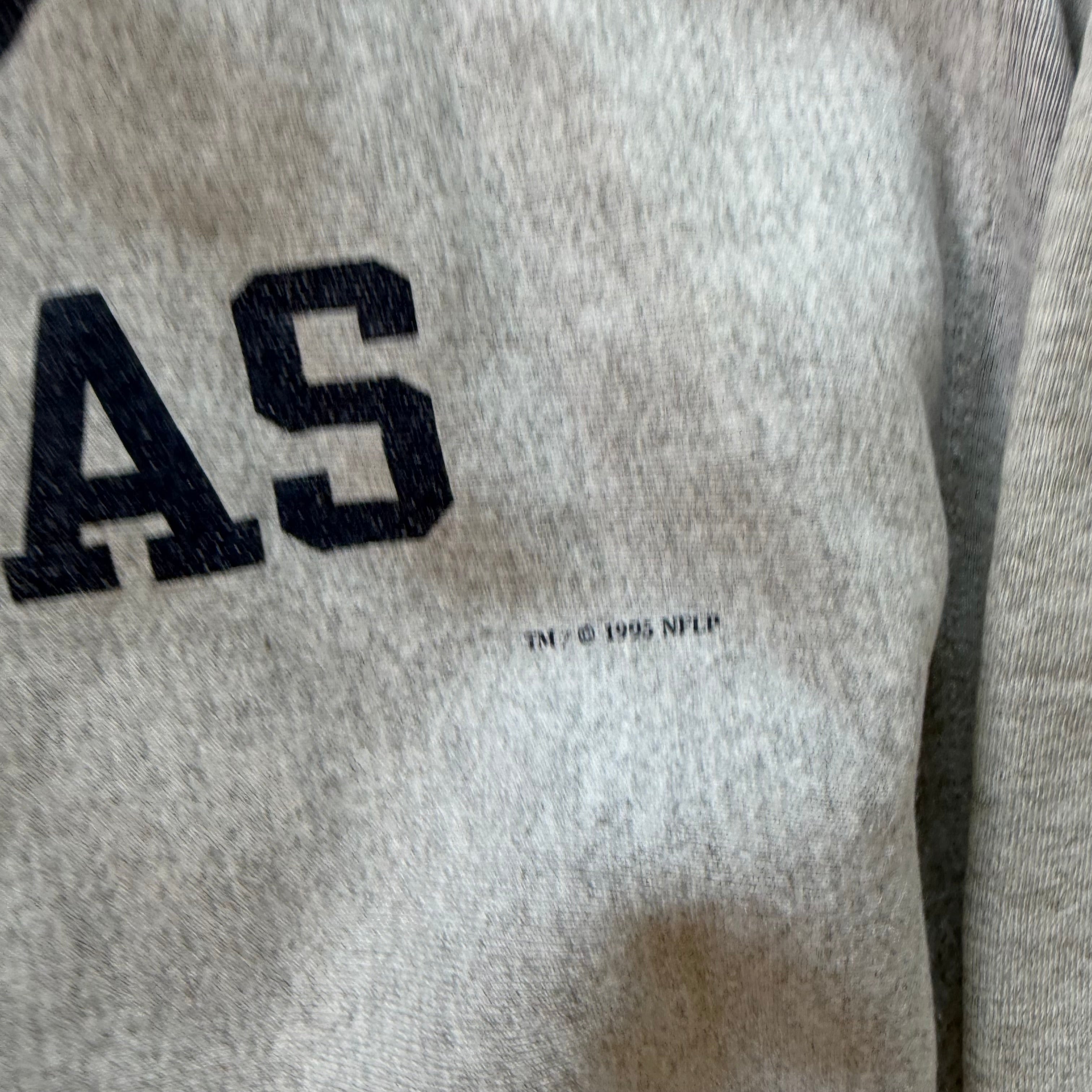 XL 95 Grey Dallas Cowboys Crewneck