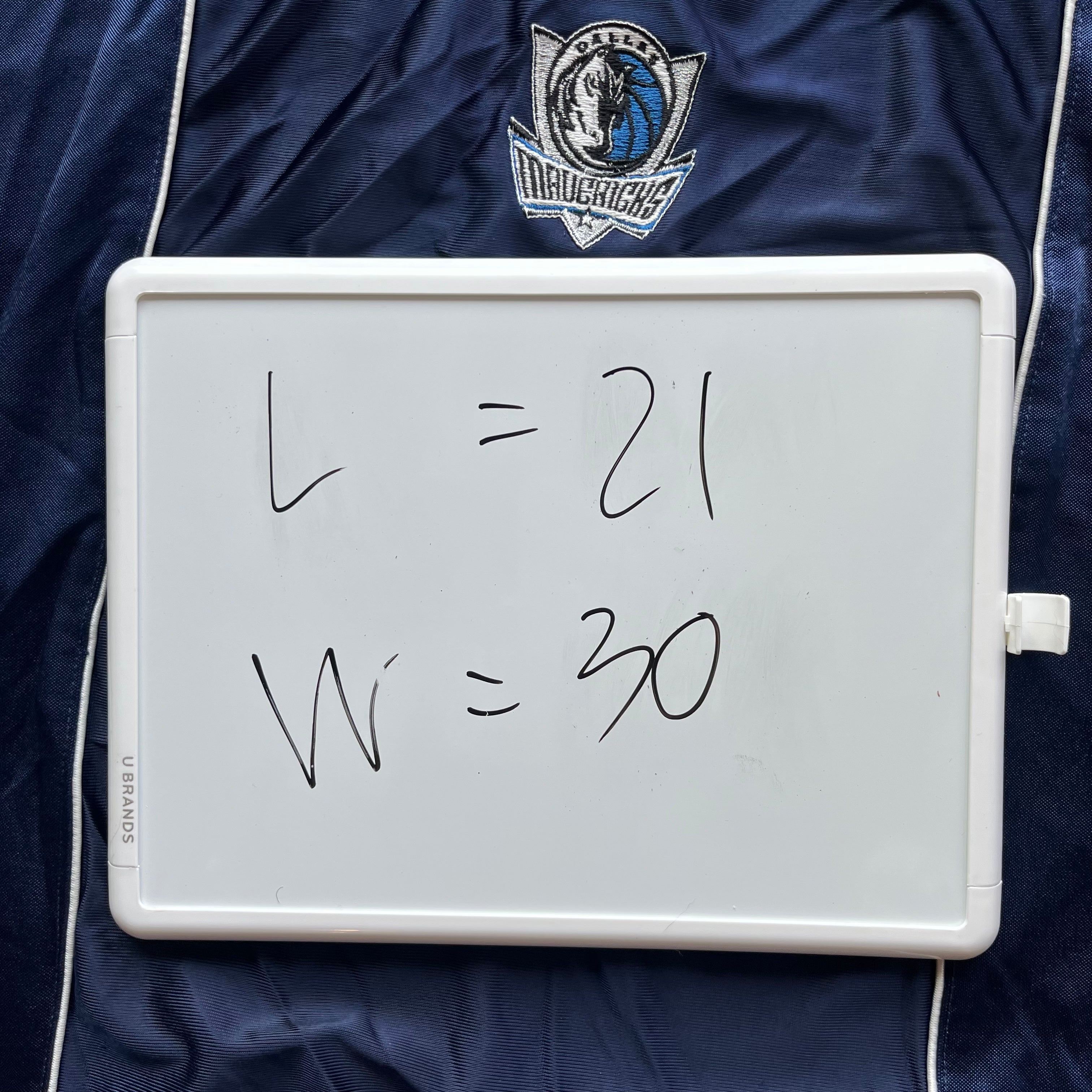 L 00s Mavs Warm Up Jersey