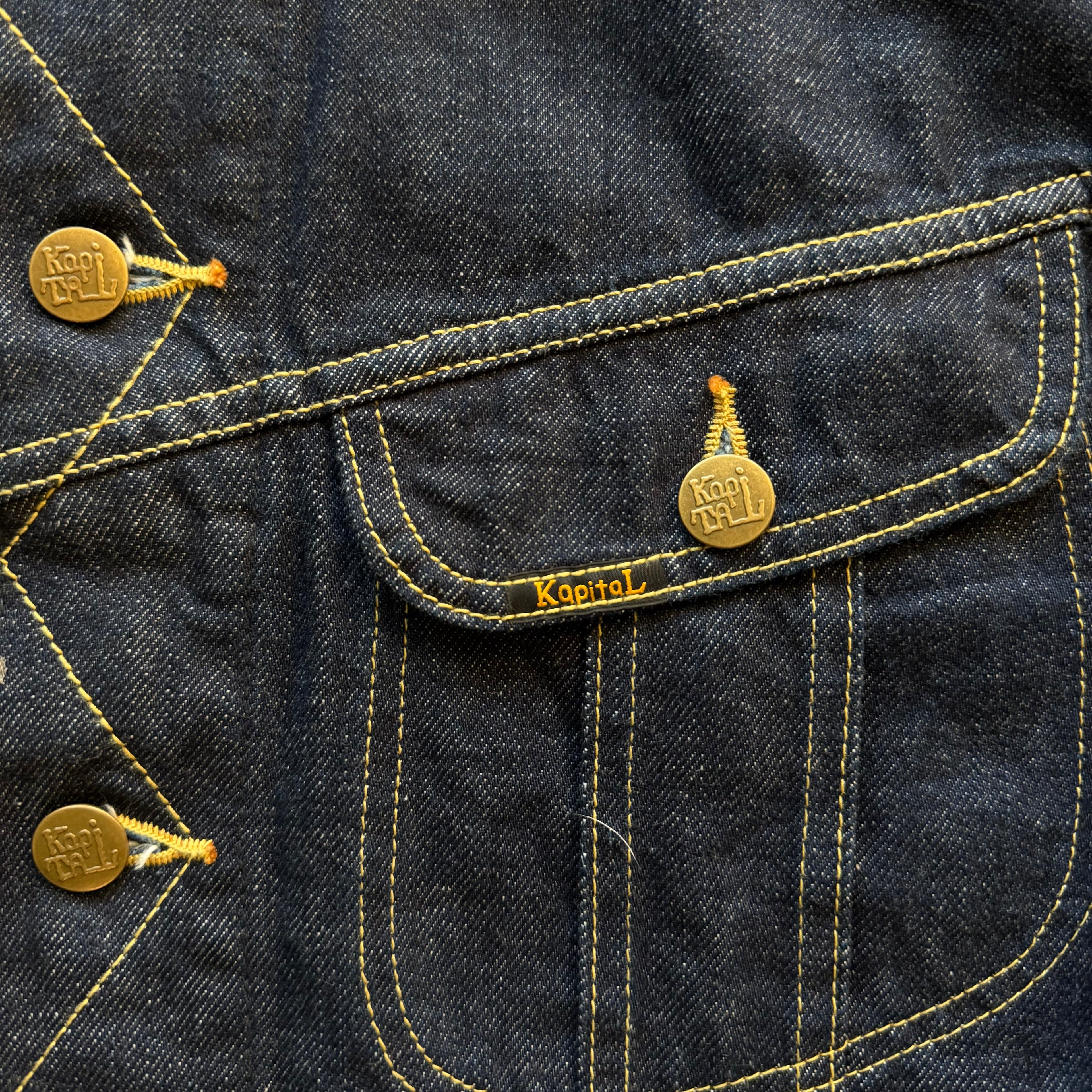 L Kapital Dark Wash Bone Jacket