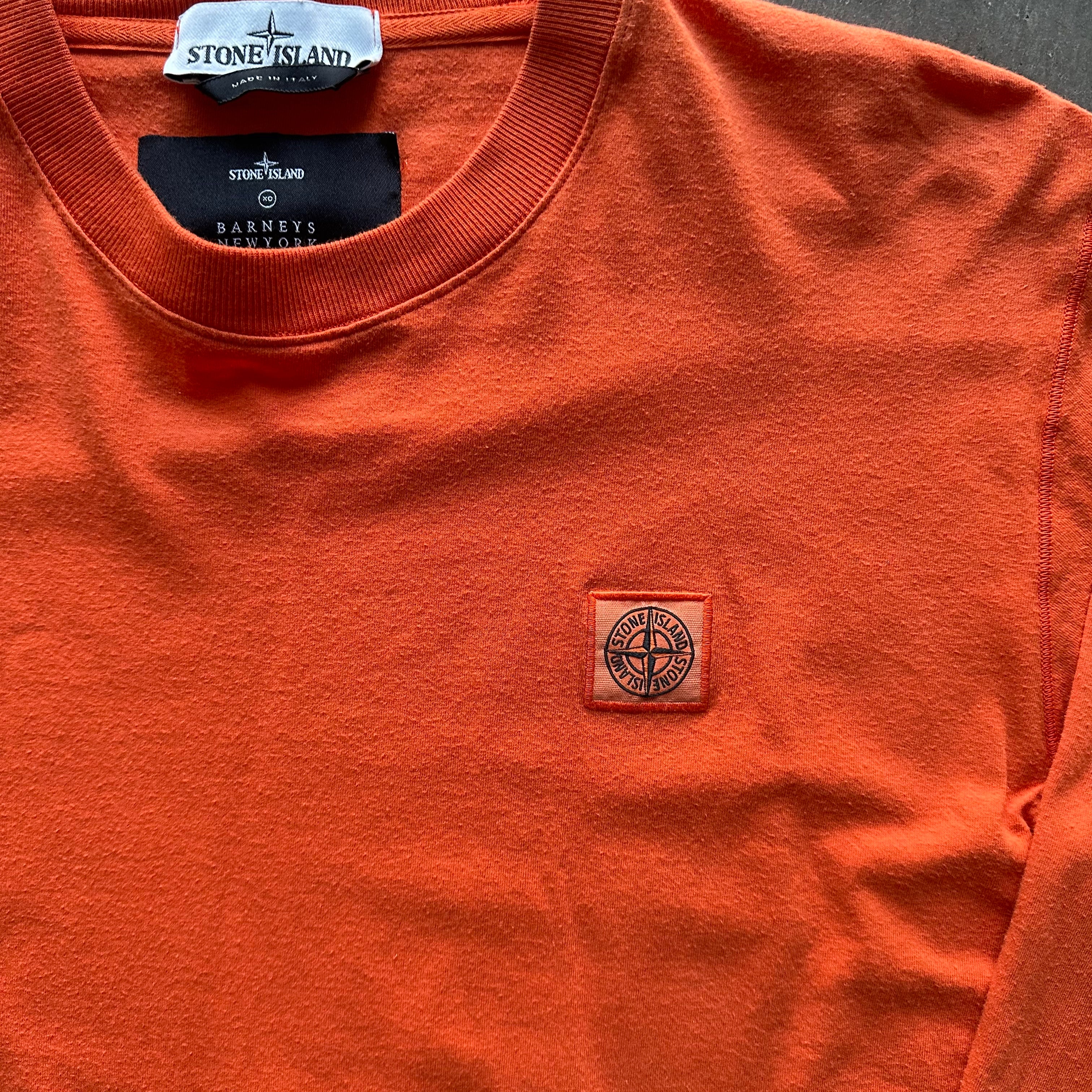L Stone Island Orange Longsleeve