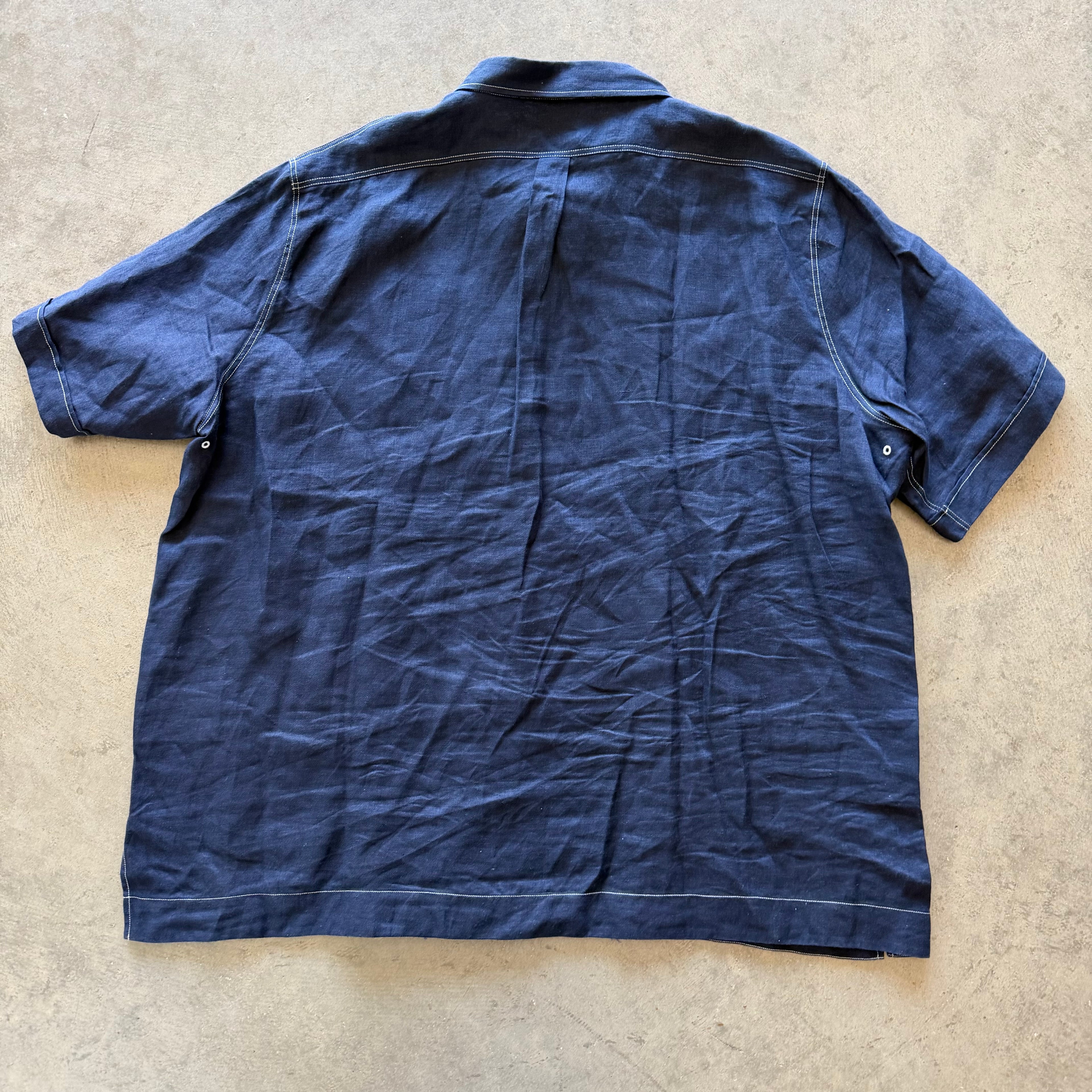 XXL Givenchy Denim Embroidered Button Up Shirt