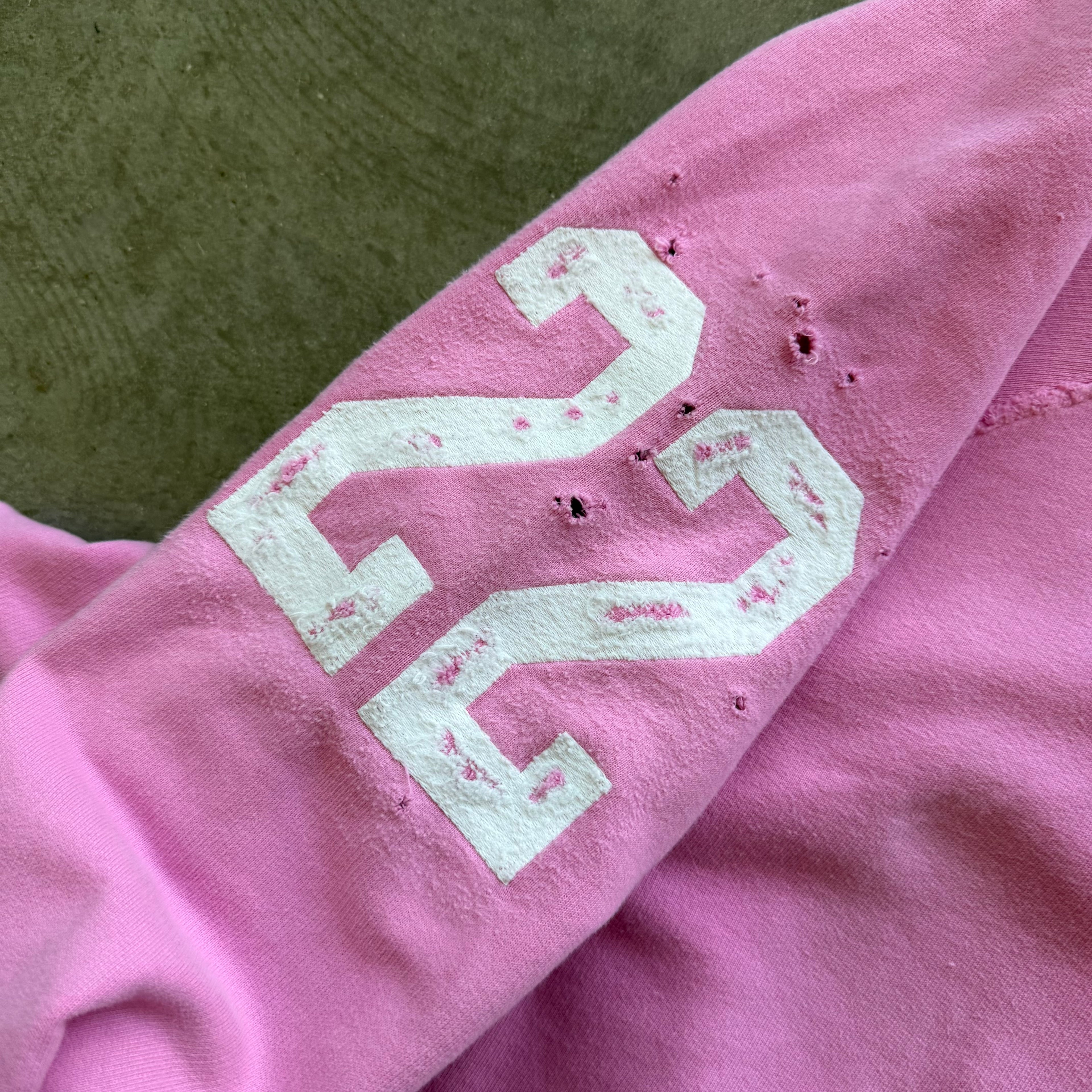 XXL Balenciaga Distressed Pink Polo Zipup