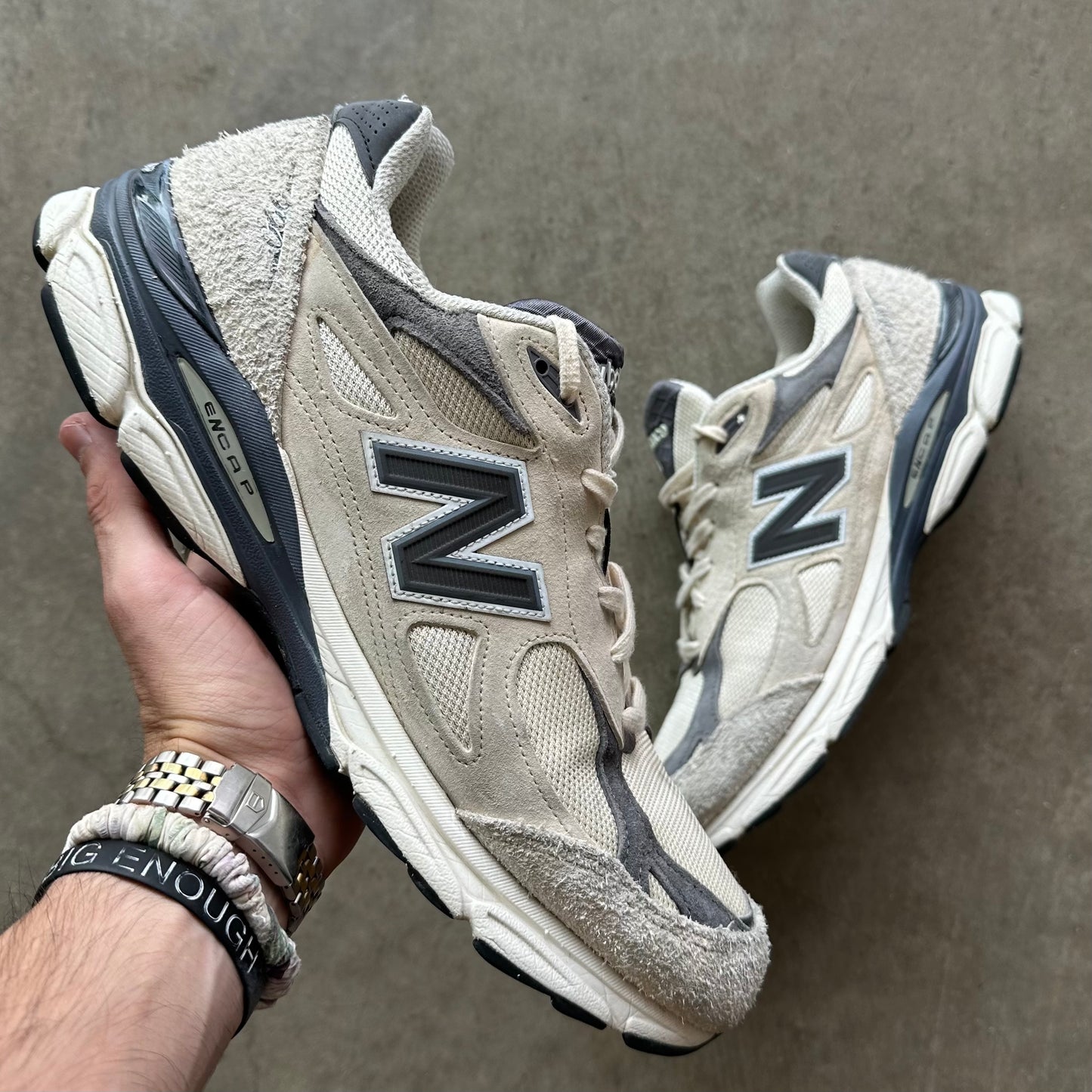 13 Used New Balance 990 V3 Teddy Santis Moonbeam