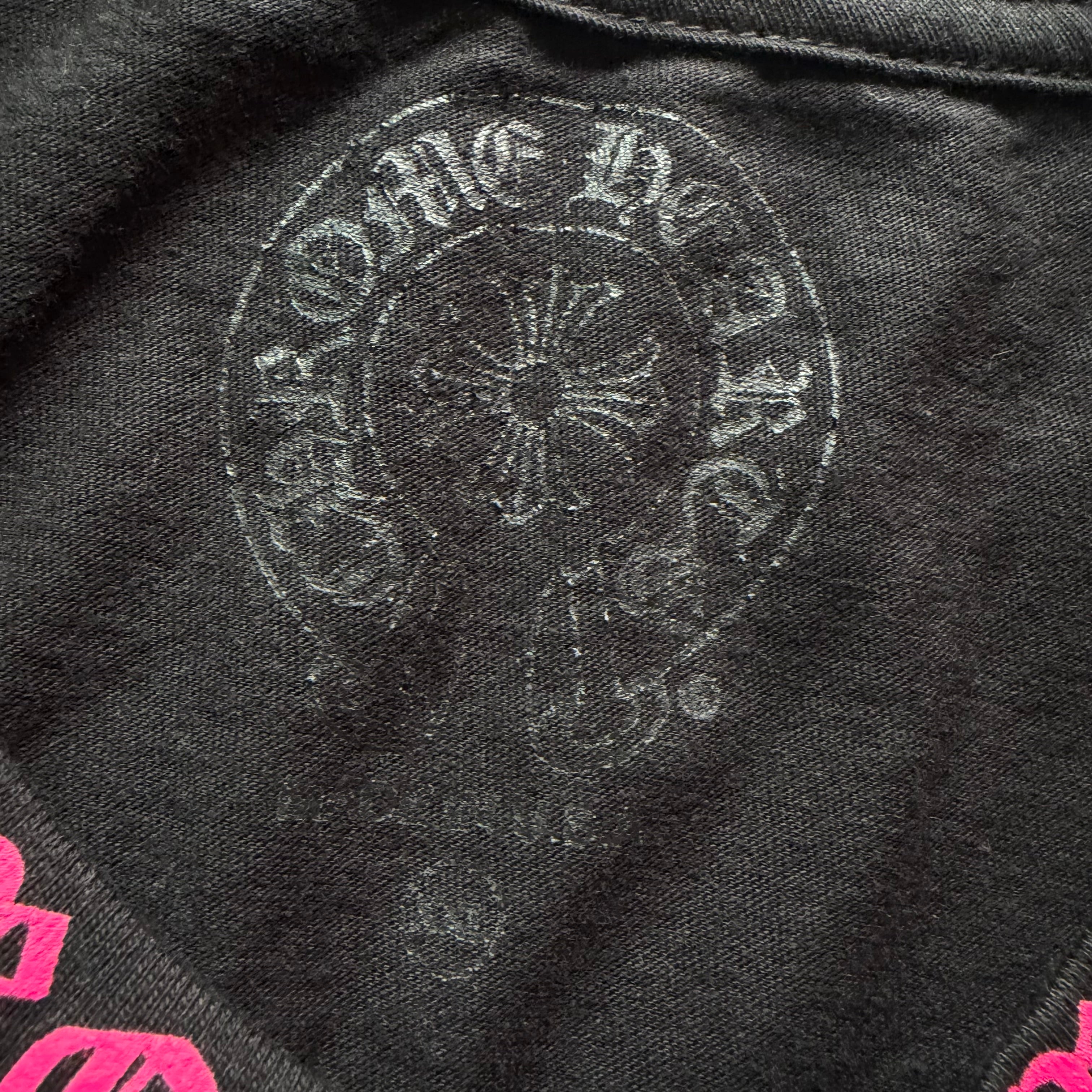 XXL Chrome Hearts Pink Neck Logo Longsleeve