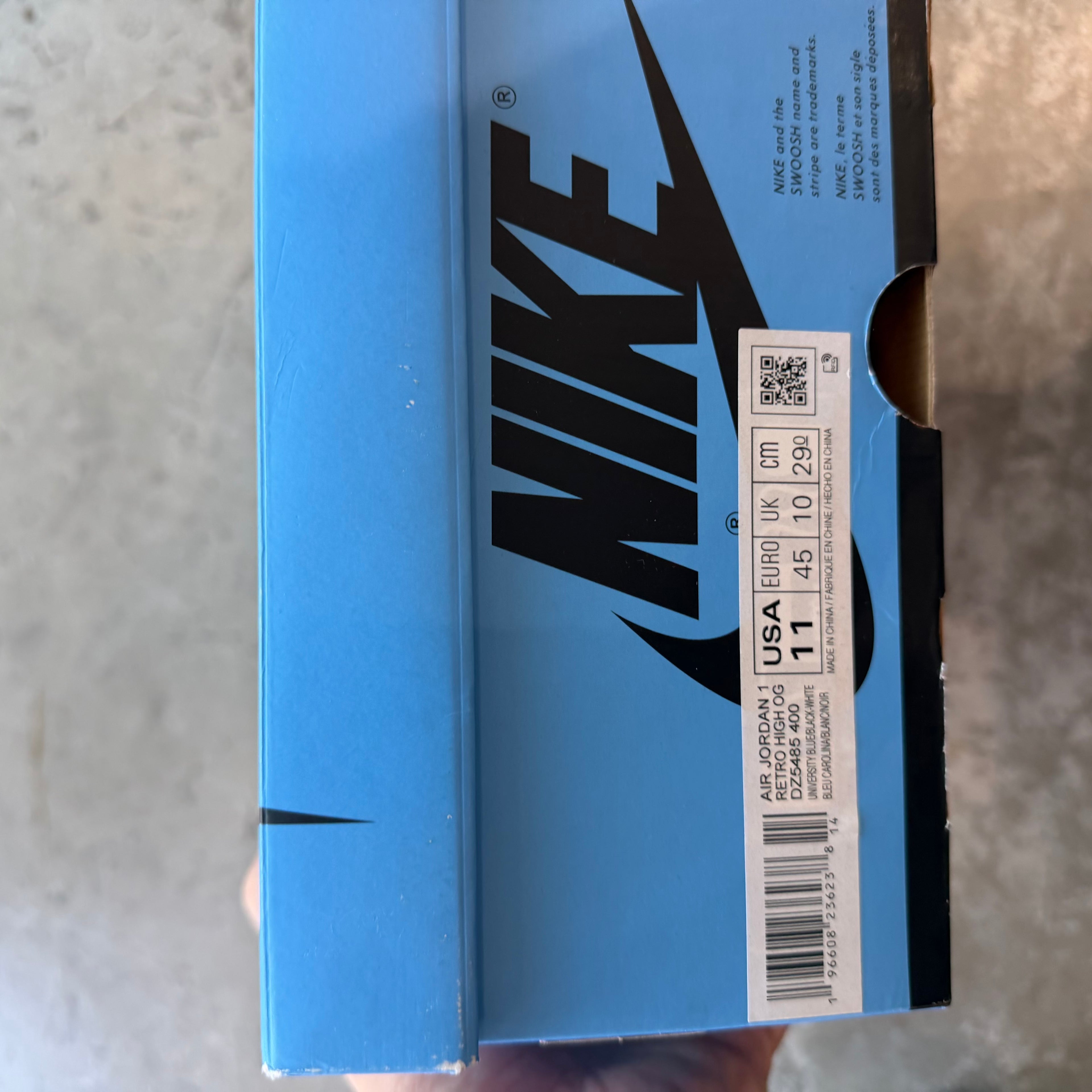 11 VNDS Jordan 1 High UNC Toe