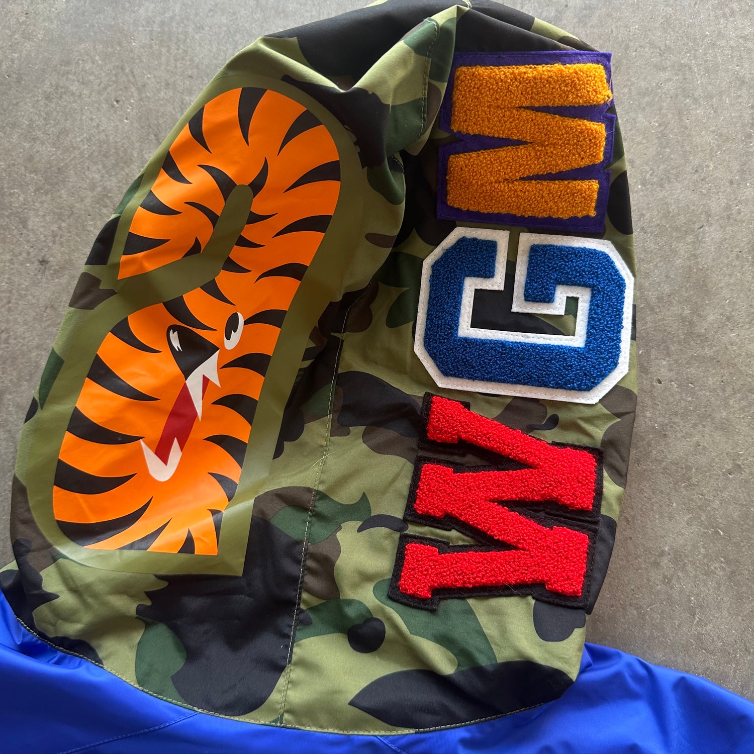 L Bape WGM Tigershark Anorak Hoodie