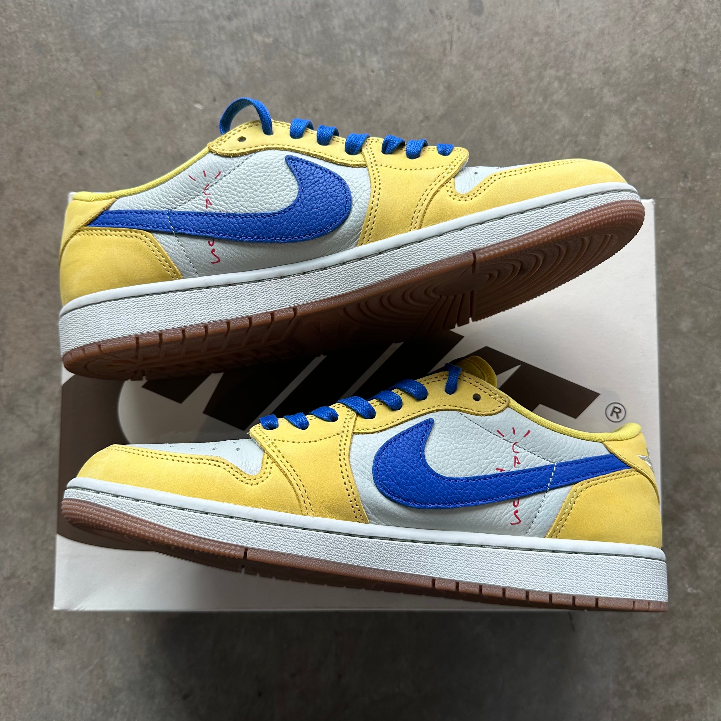 11.5w Used Travis Scott Jordan 1 Low Canary