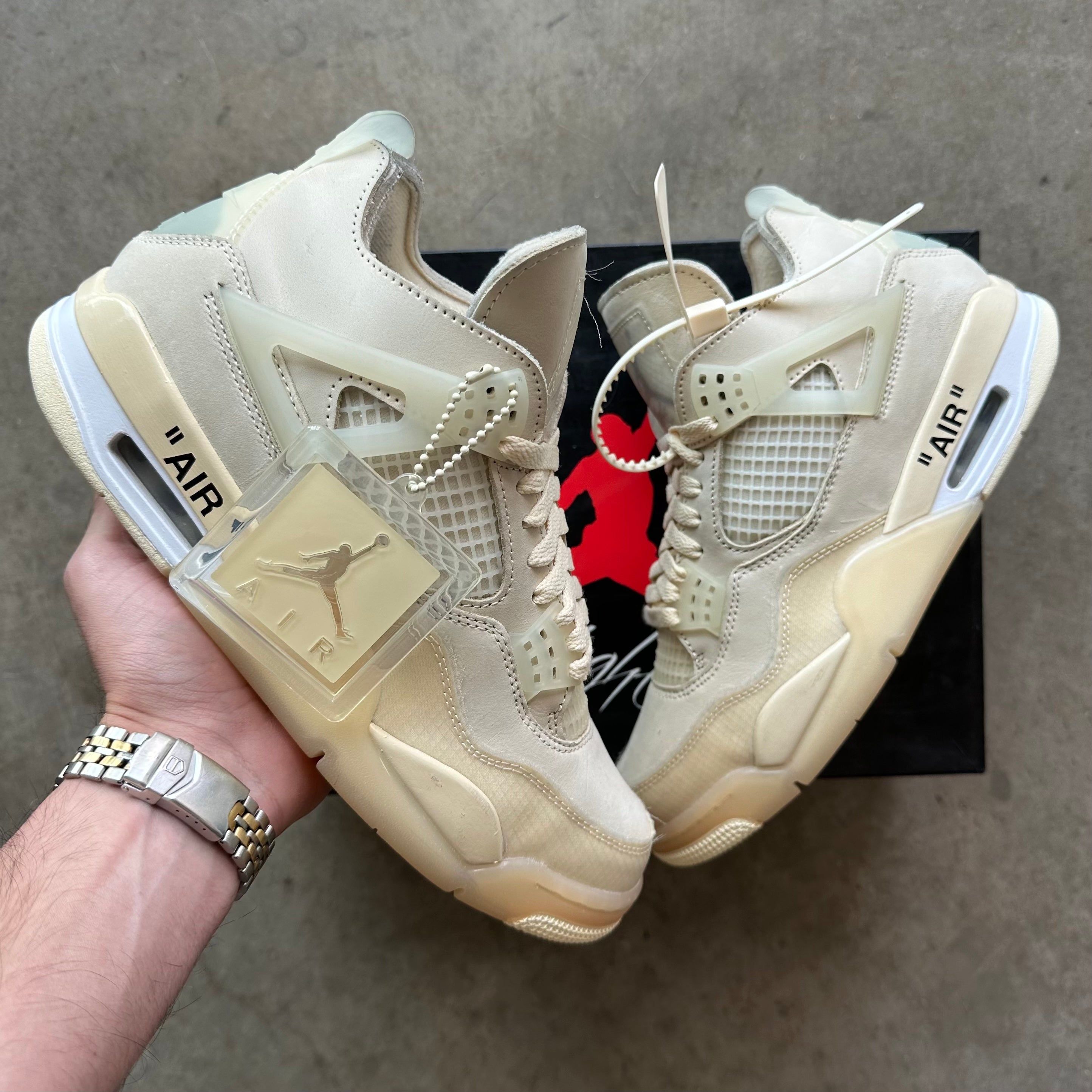 7.5 Used Jordan 4 Off White