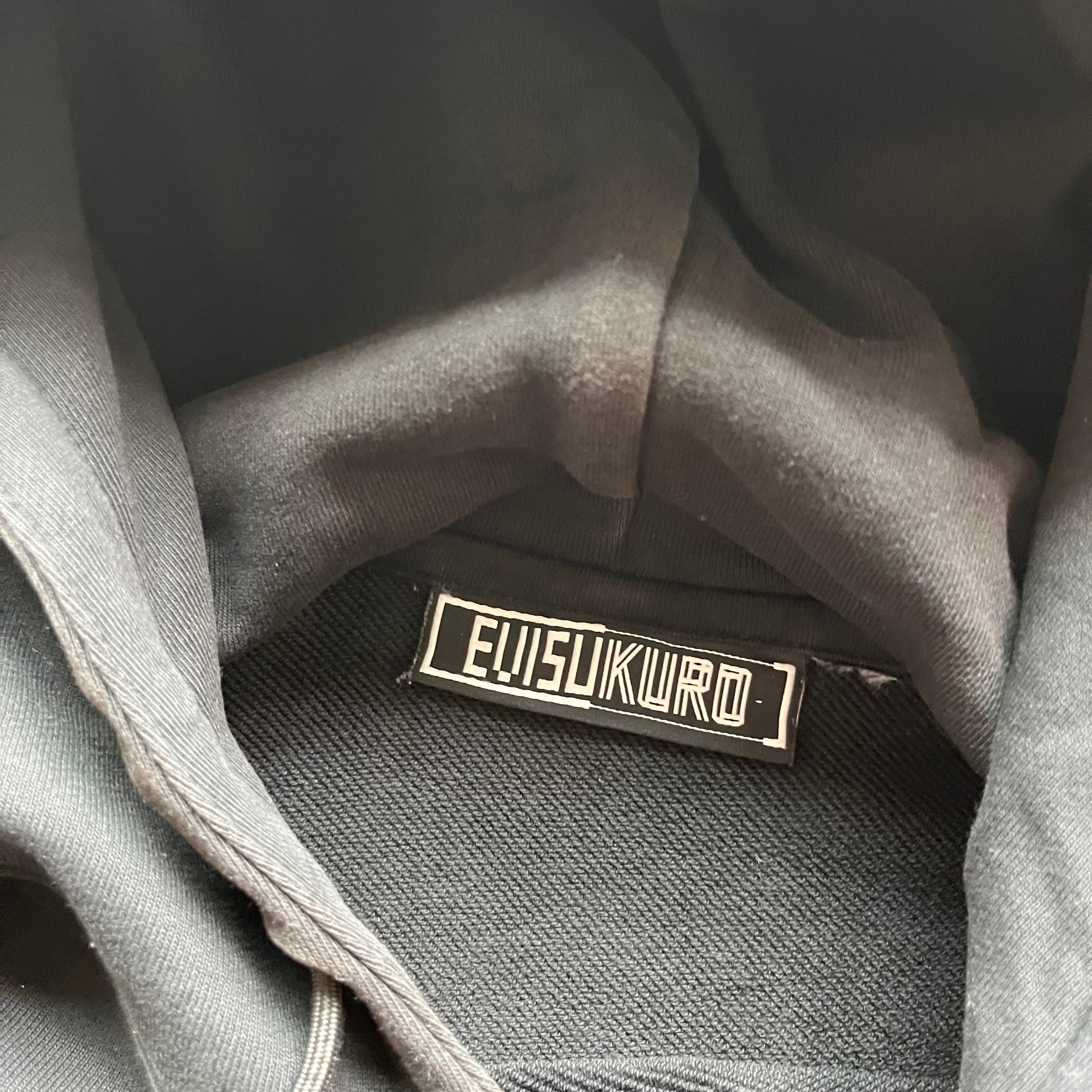 L Black Sparkle Evisu Hoodie