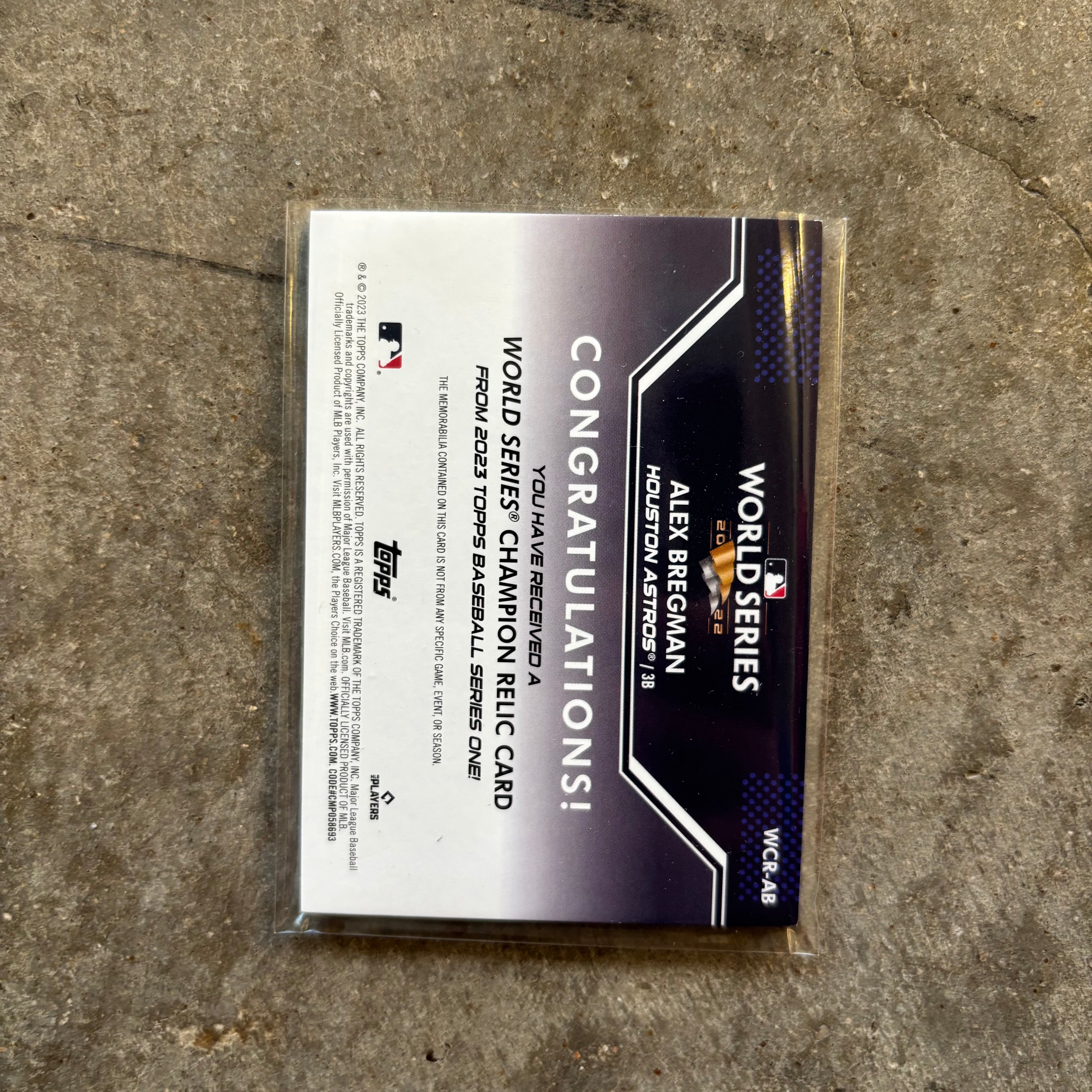 Alex Bregman Topps Series 1 Patch 1/25