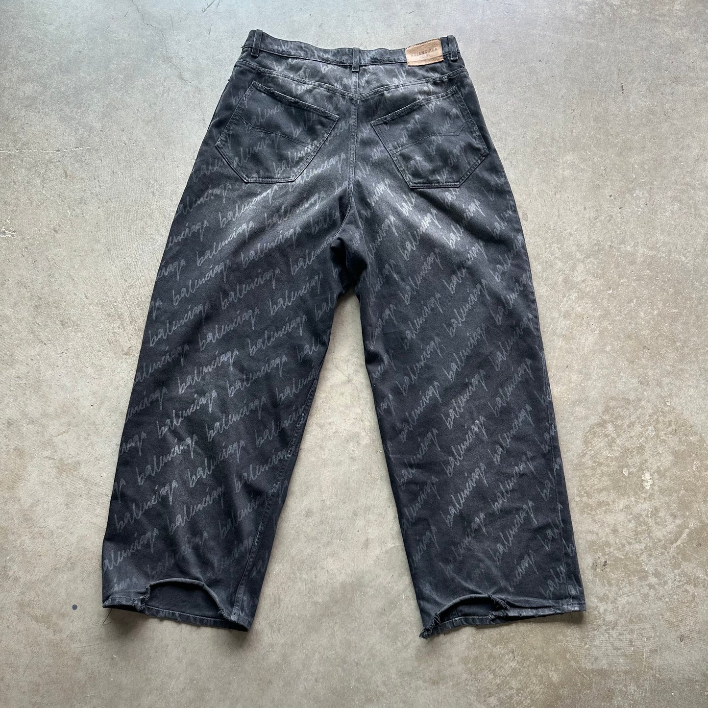 34w Balenciaga Script Denim