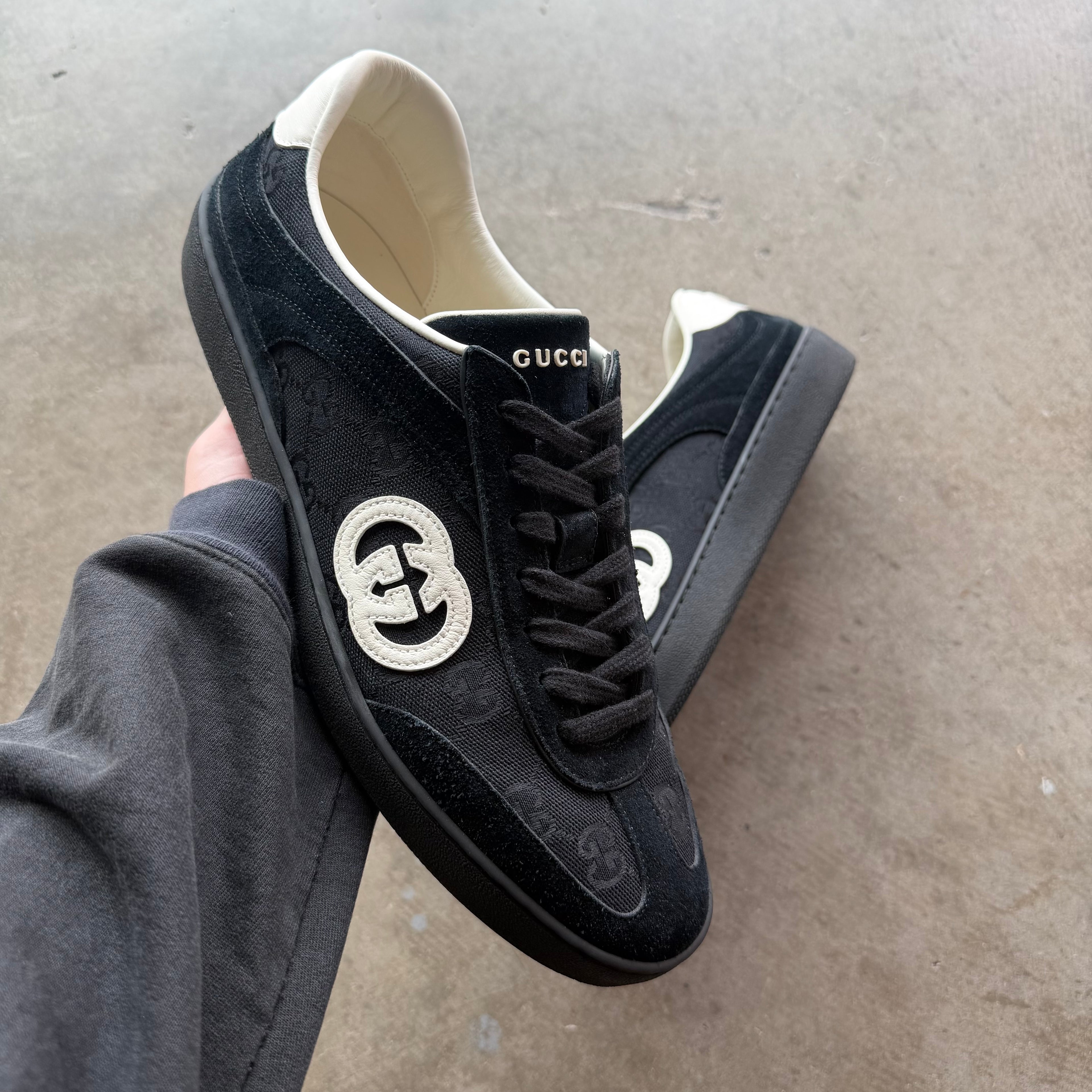 10.5 Gucci G75 Black Monogram