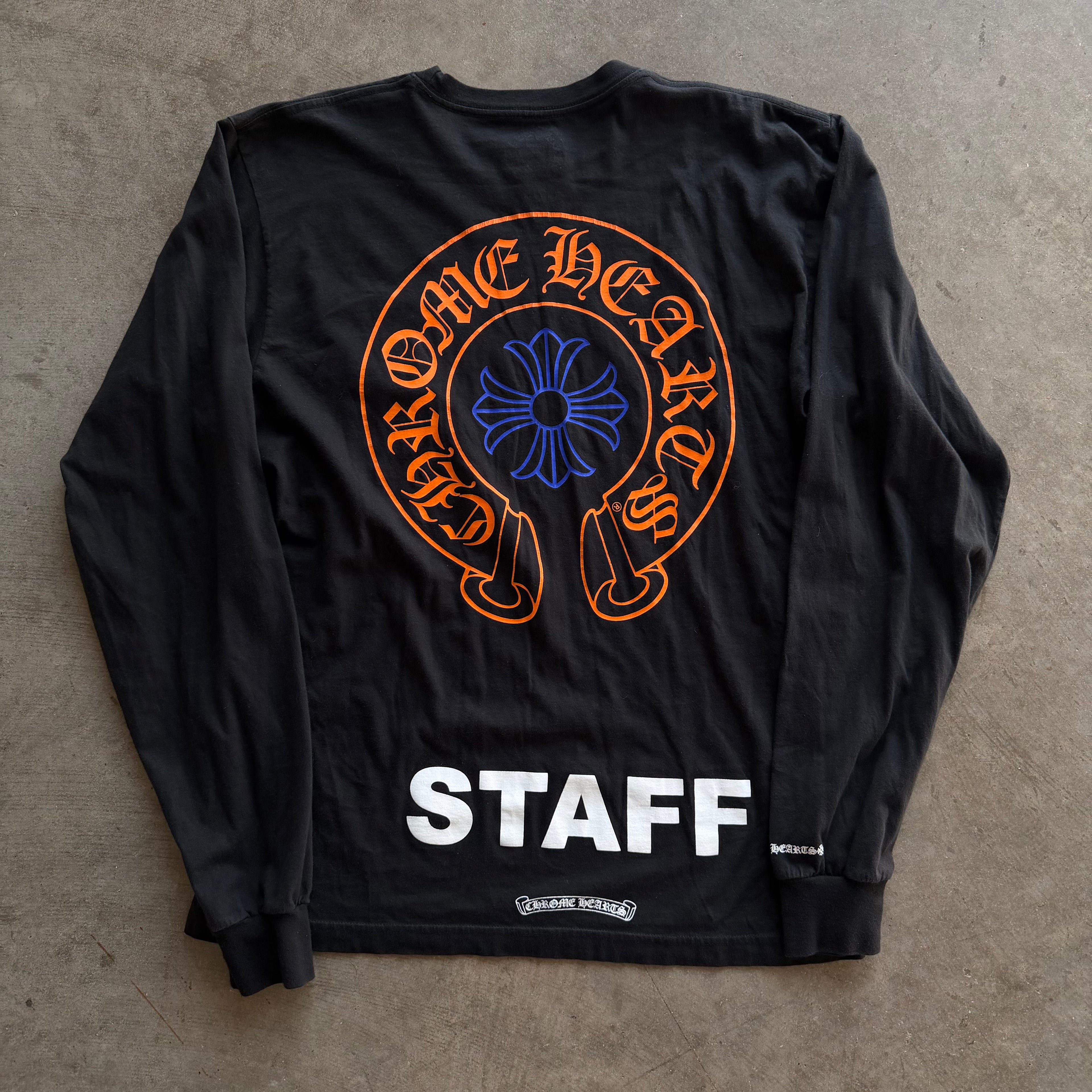 L Chrome Hearts Staff Tee Orange Blue