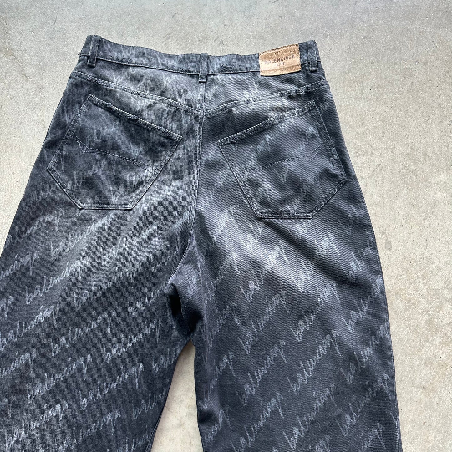 34w Balenciaga Script Denim