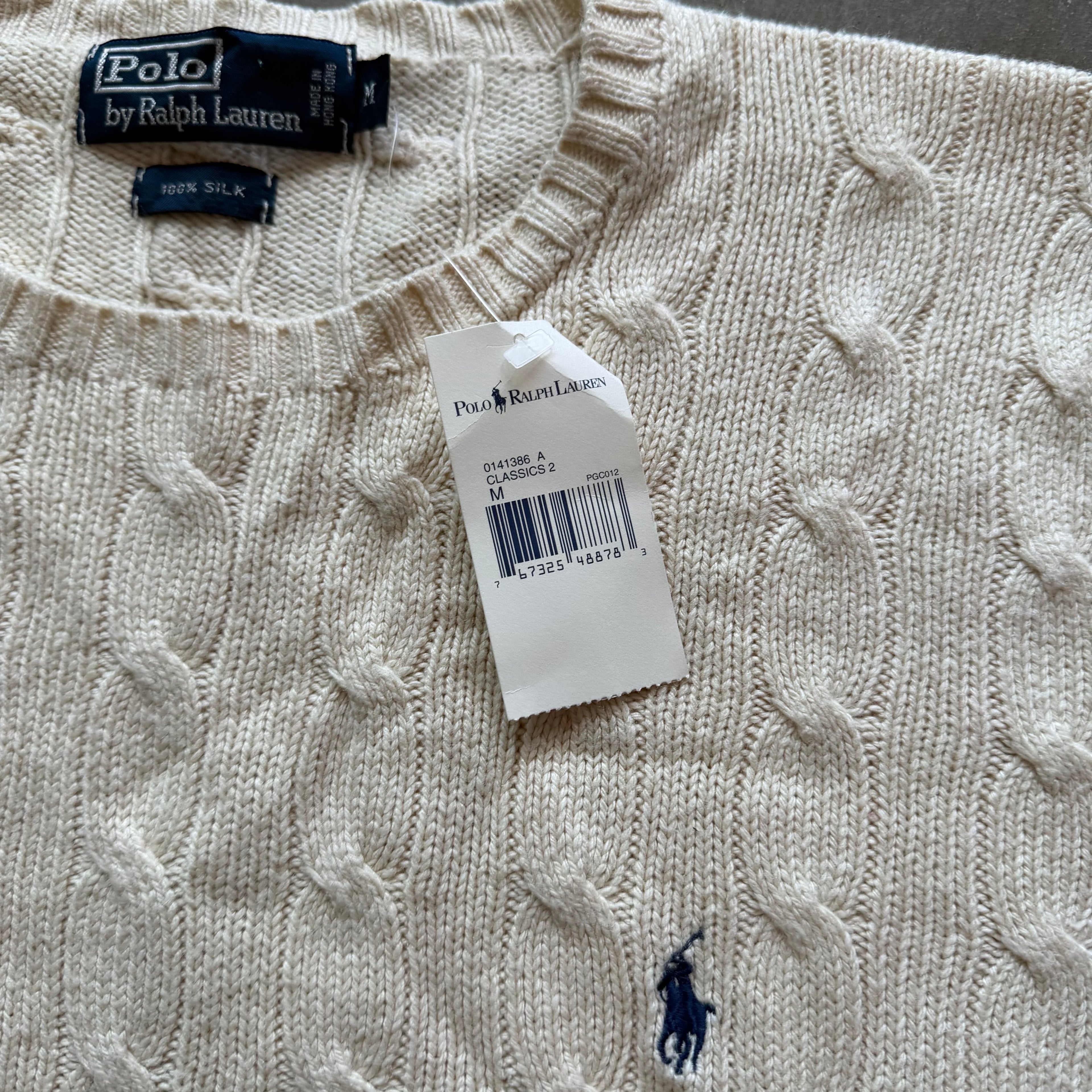 M Brand New Silk Polo Sweater