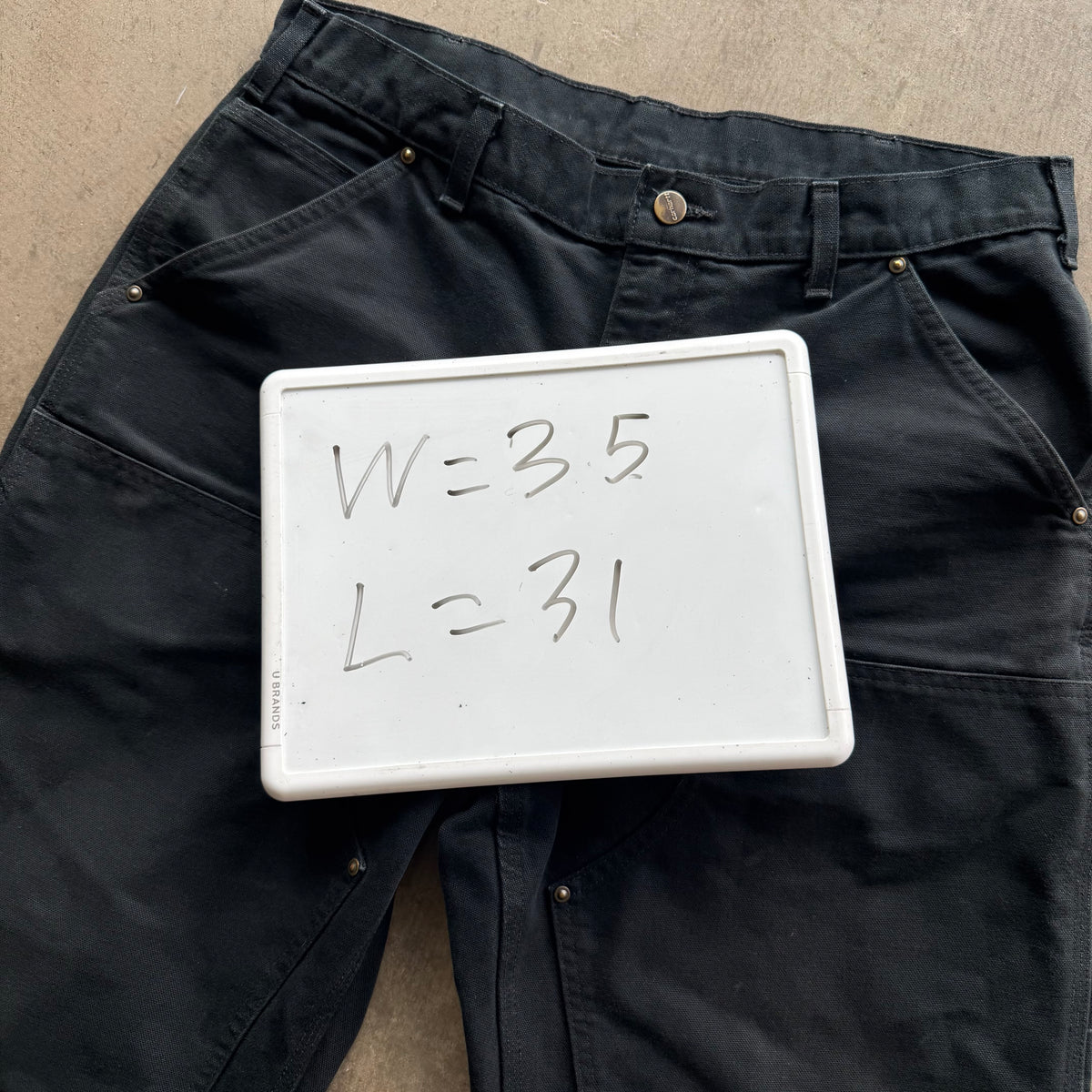 35x31 Black Carhartt Double Knees