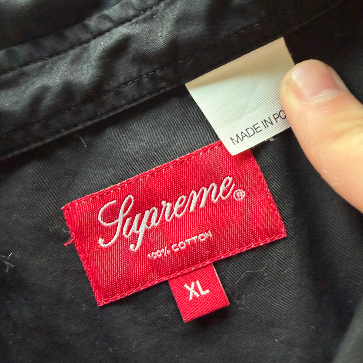 XL Supreme Nate Lowman Button Up Black