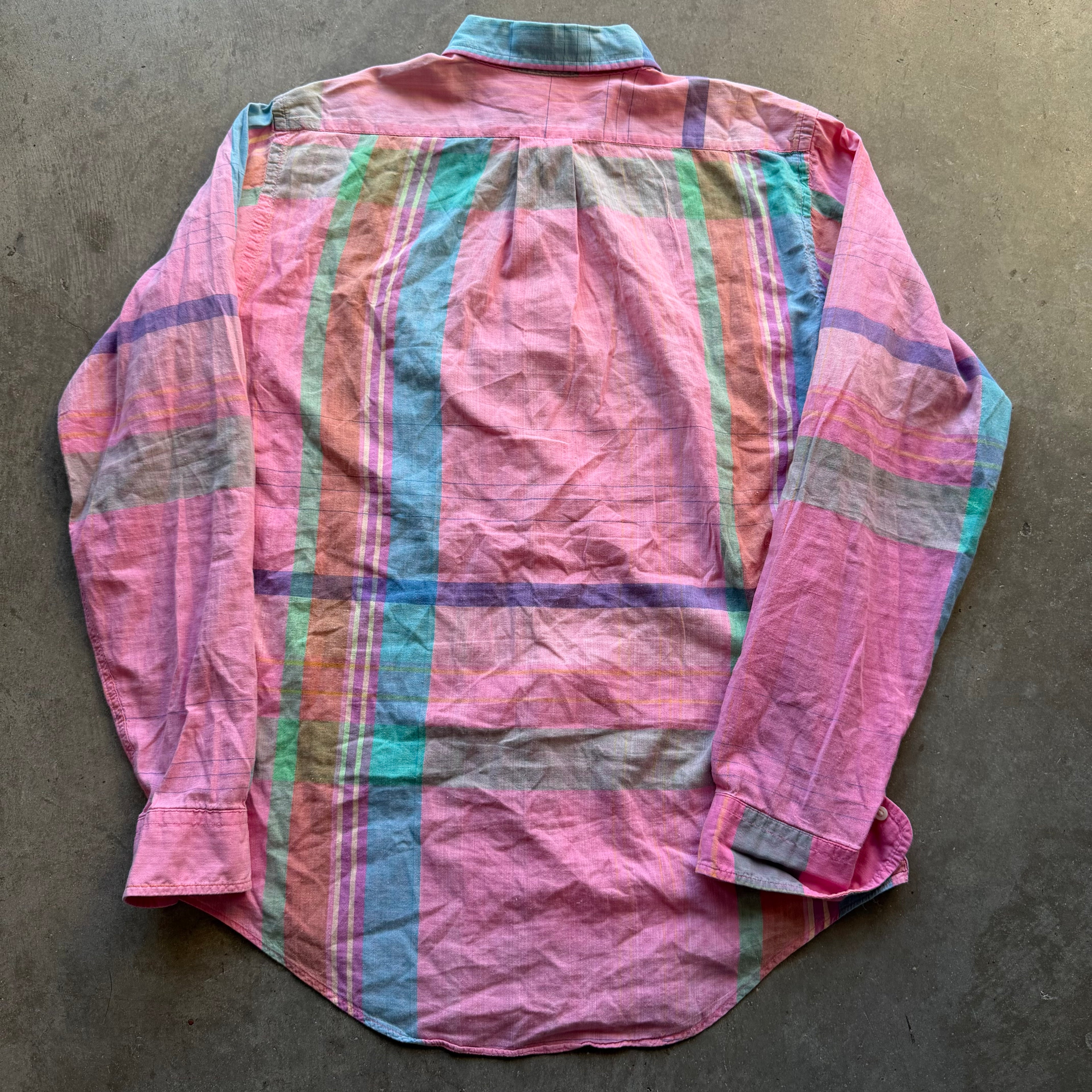 S Pink Longsleeve Polo Button Up