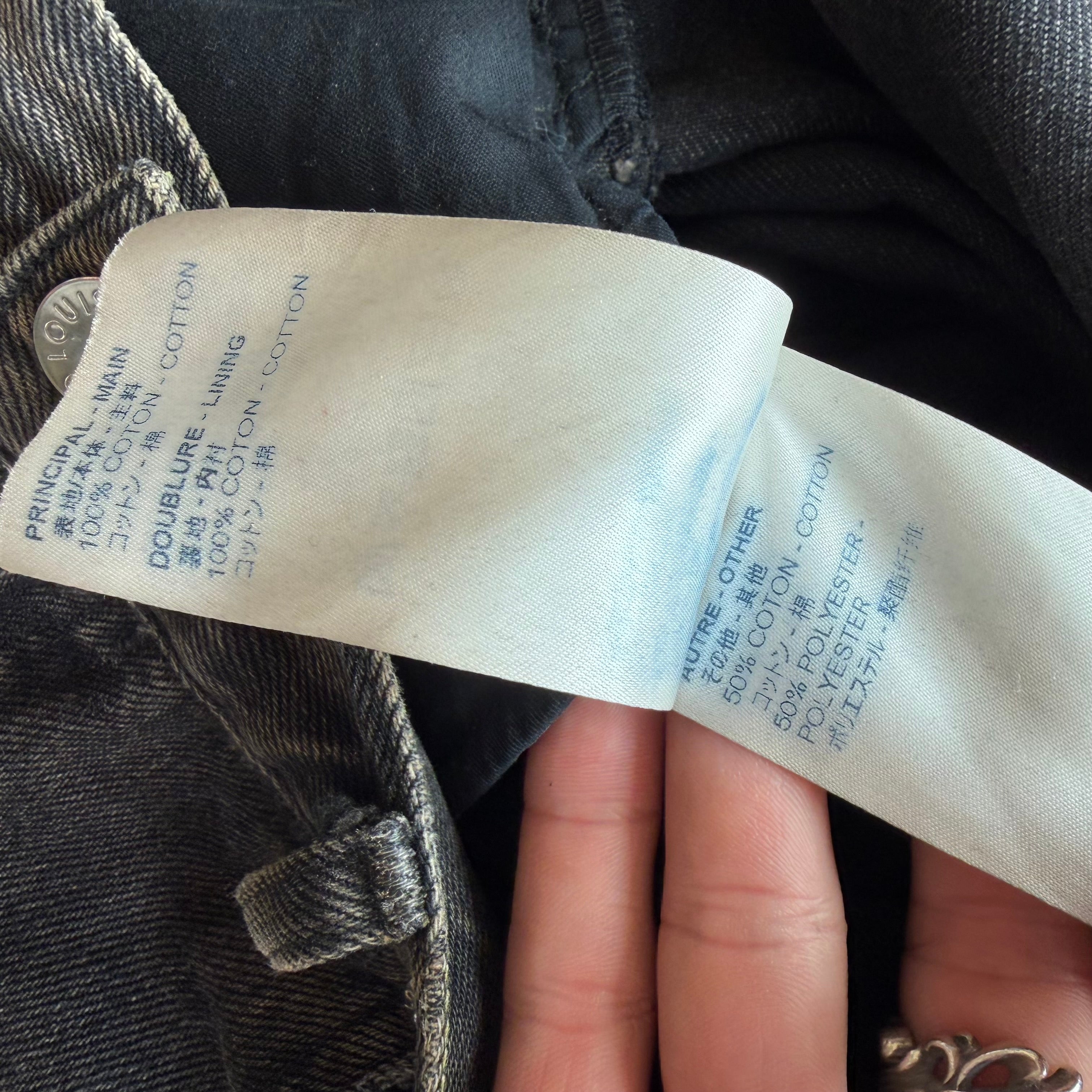 34x34 Louis Vuitton Black Denim