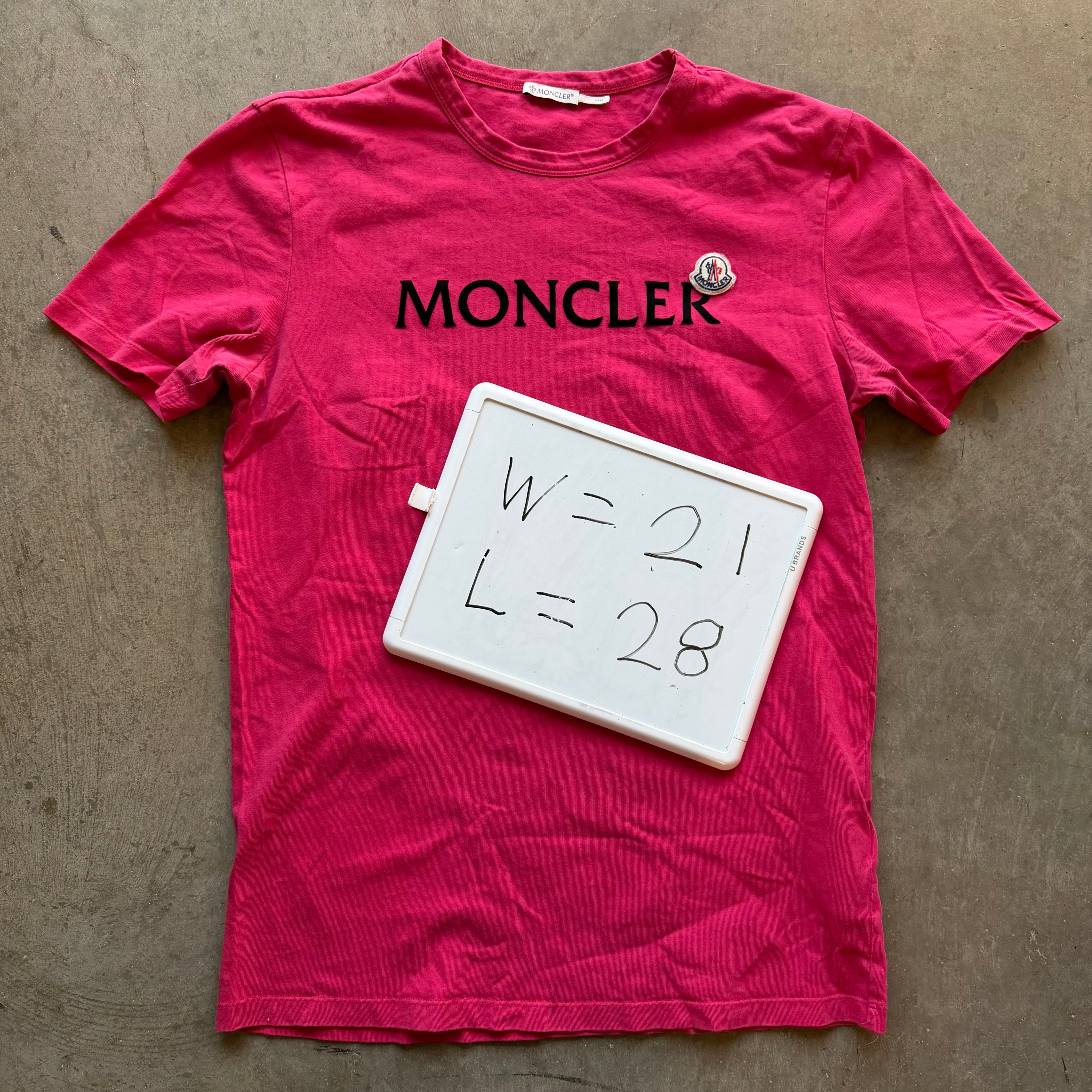 M Pink Moncler Spellout Tee