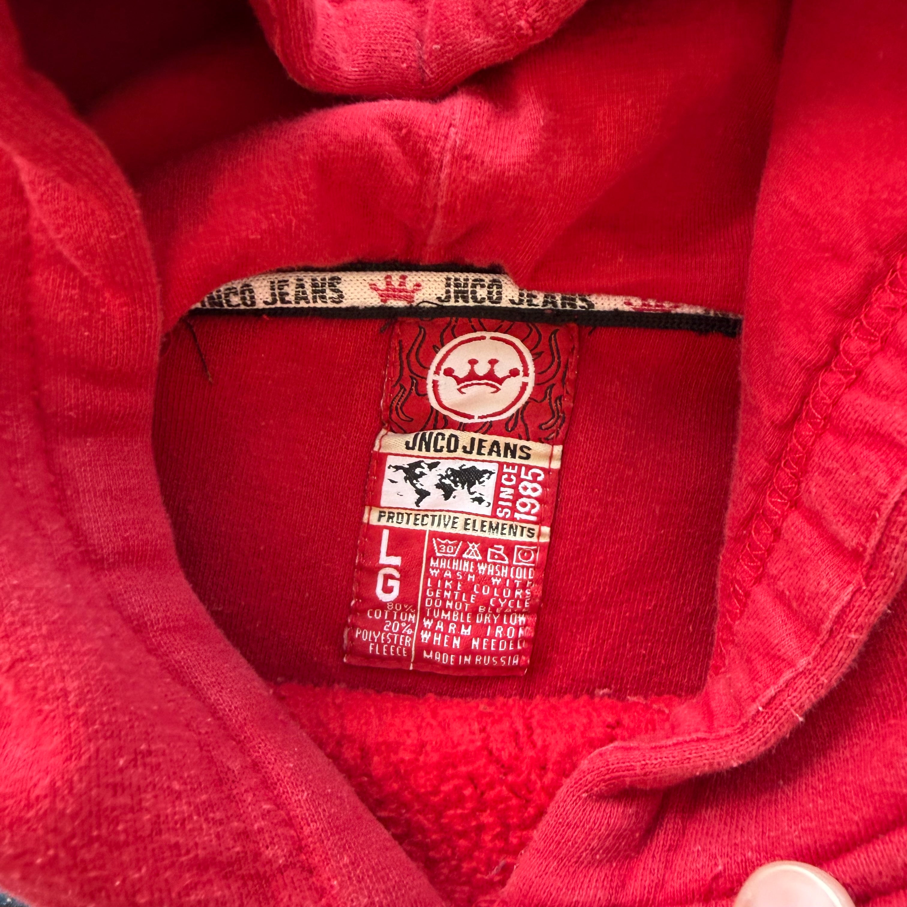 Y/L Y2K Jnco Bulldog Hoodie
