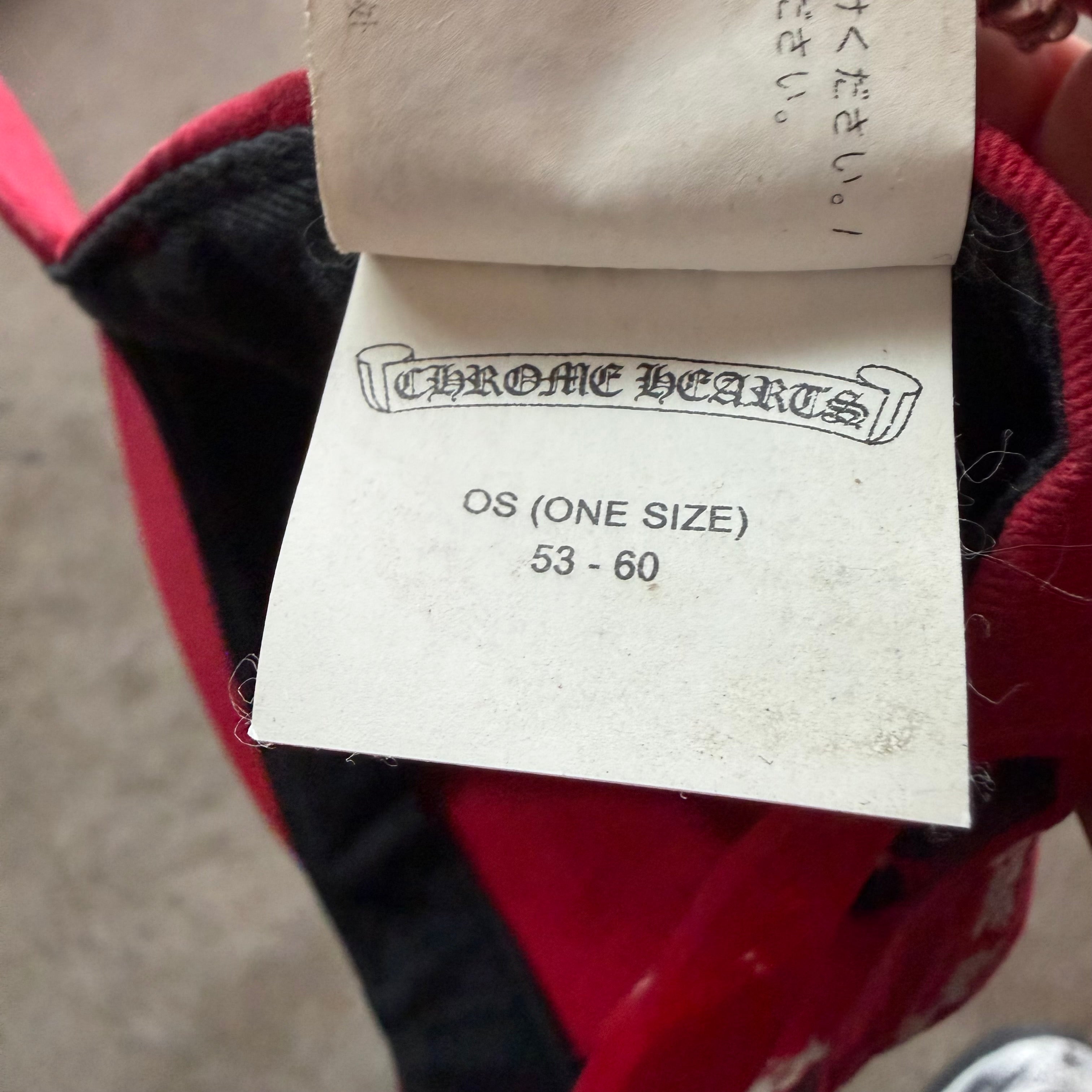 Chrome Hearts Cross Patch Baseball Hat Red