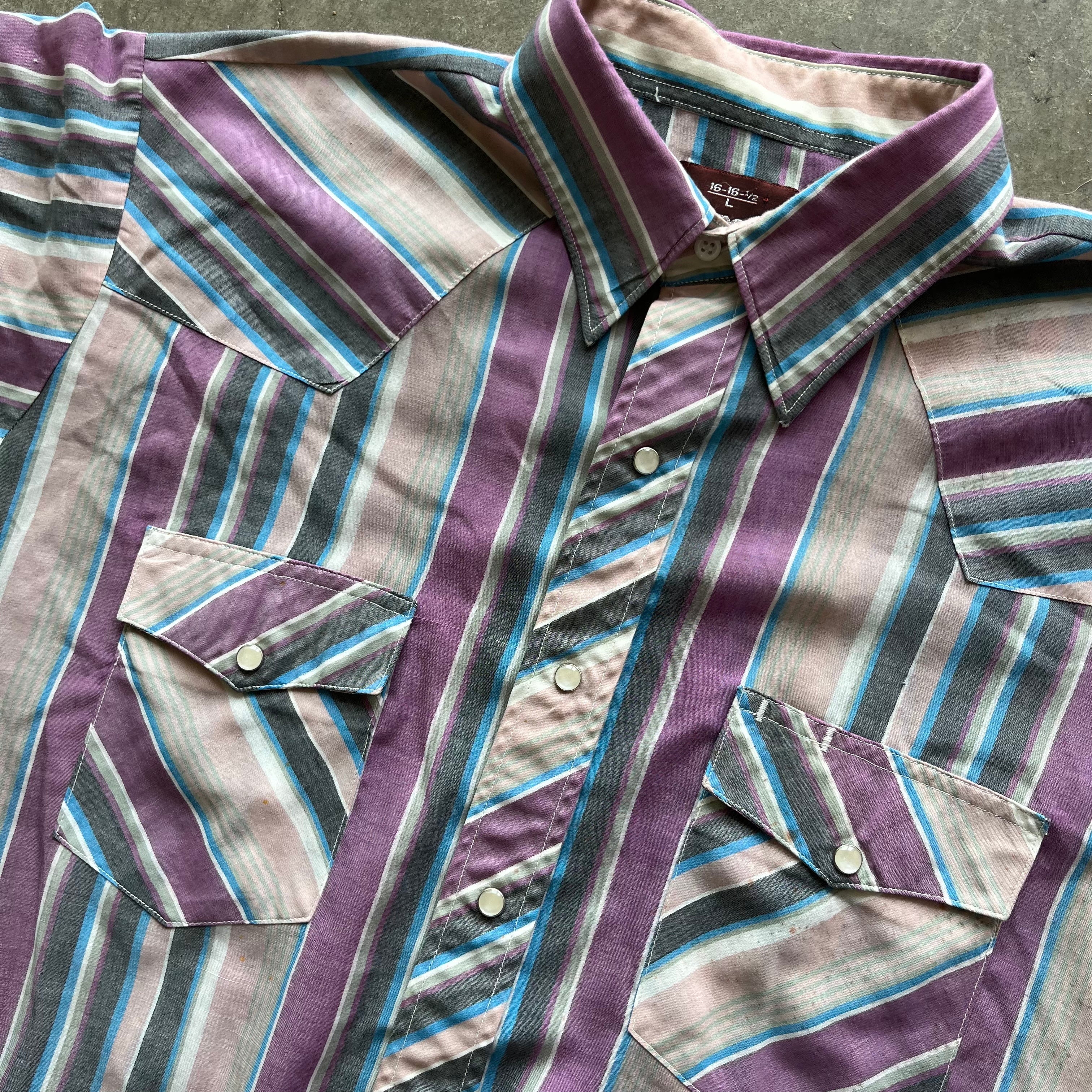 L 90s Wrangler Pearl Snap Tee