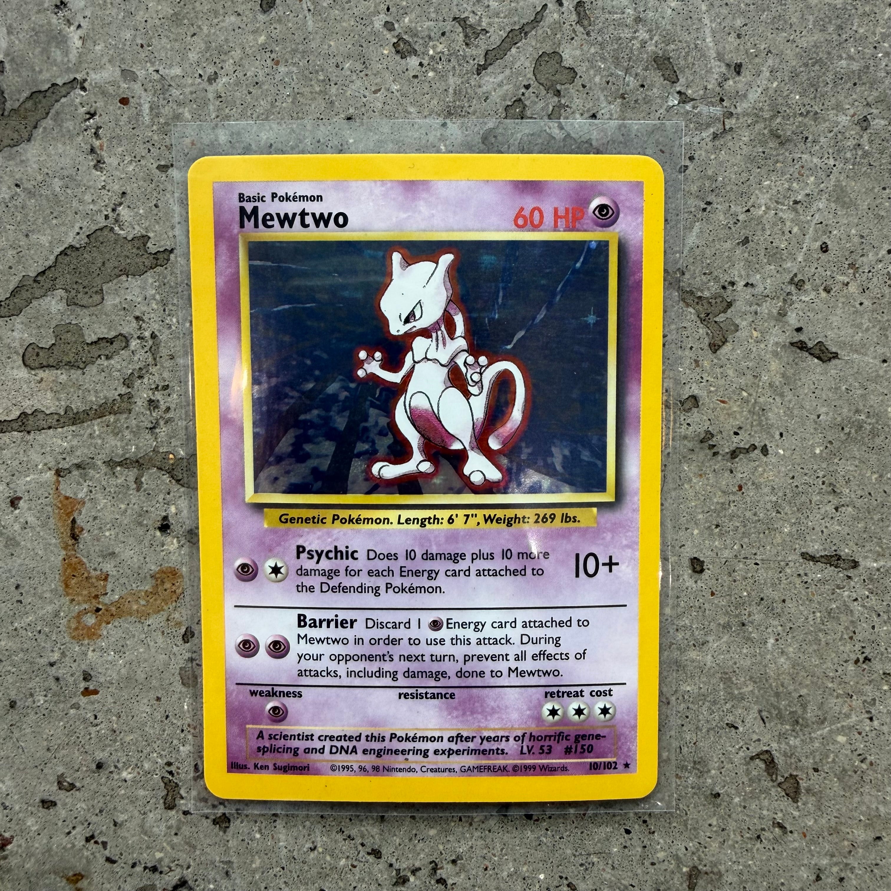 Mewtwo Holo Base Set Unlimited 10/102