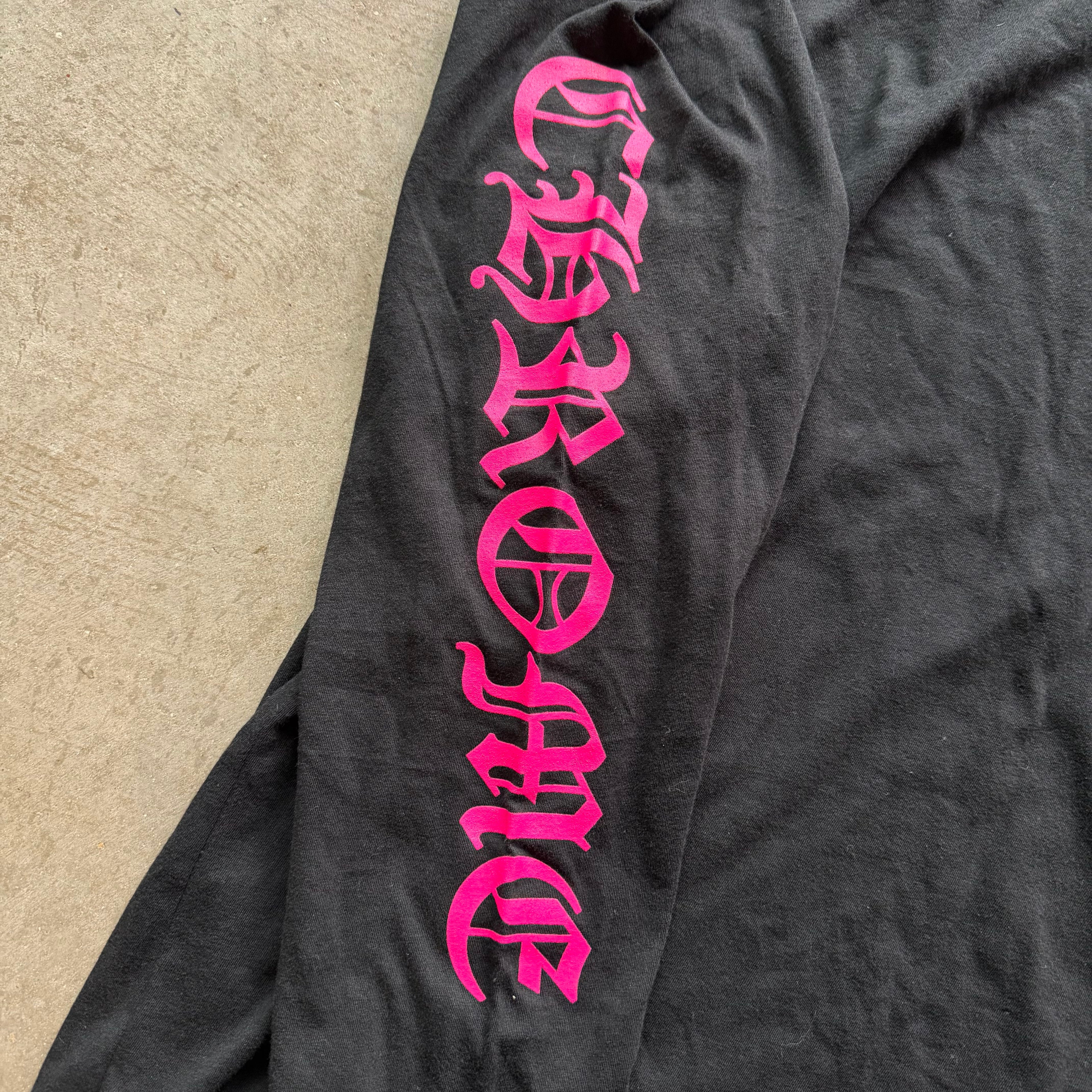 XXL Chrome Hearts Pink Neck Logo Longsleeve
