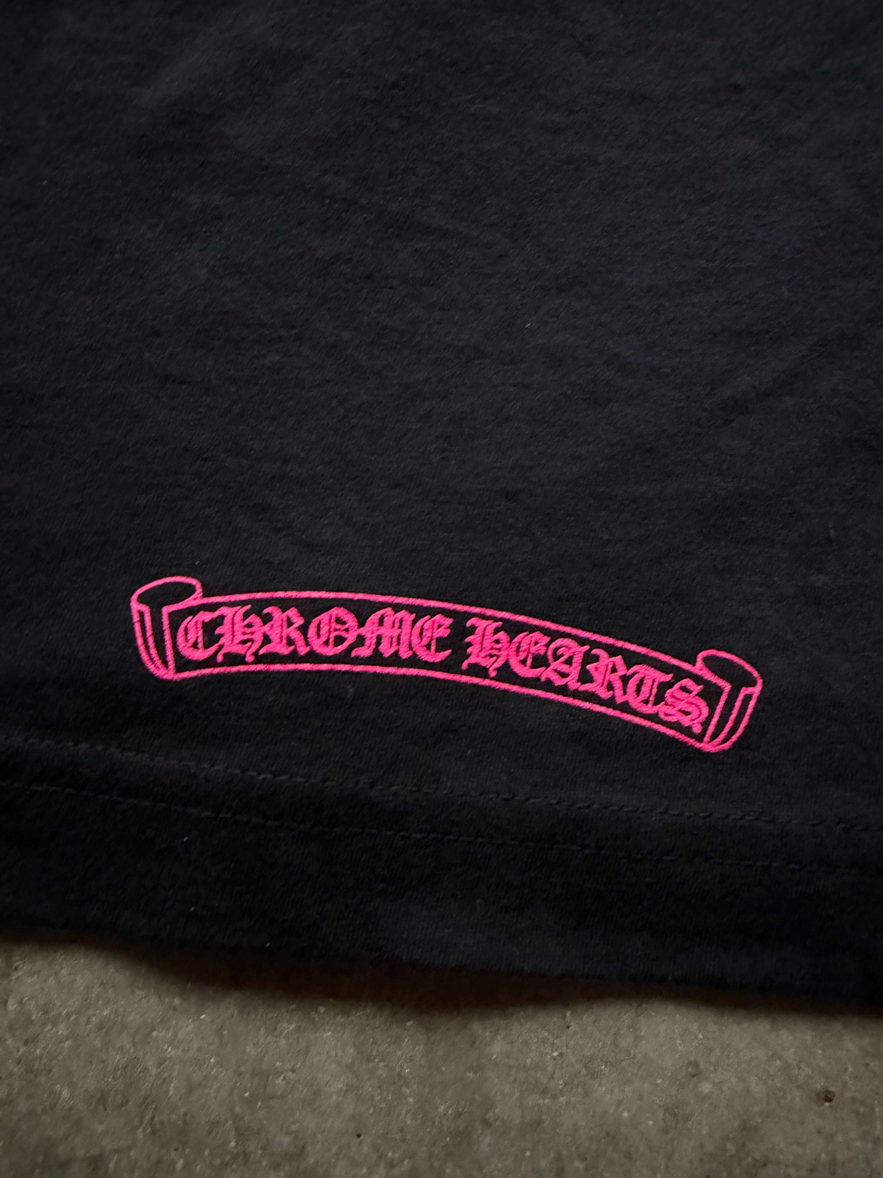 XXL Chrome Hearts Pink Neck Logo Longsleeve