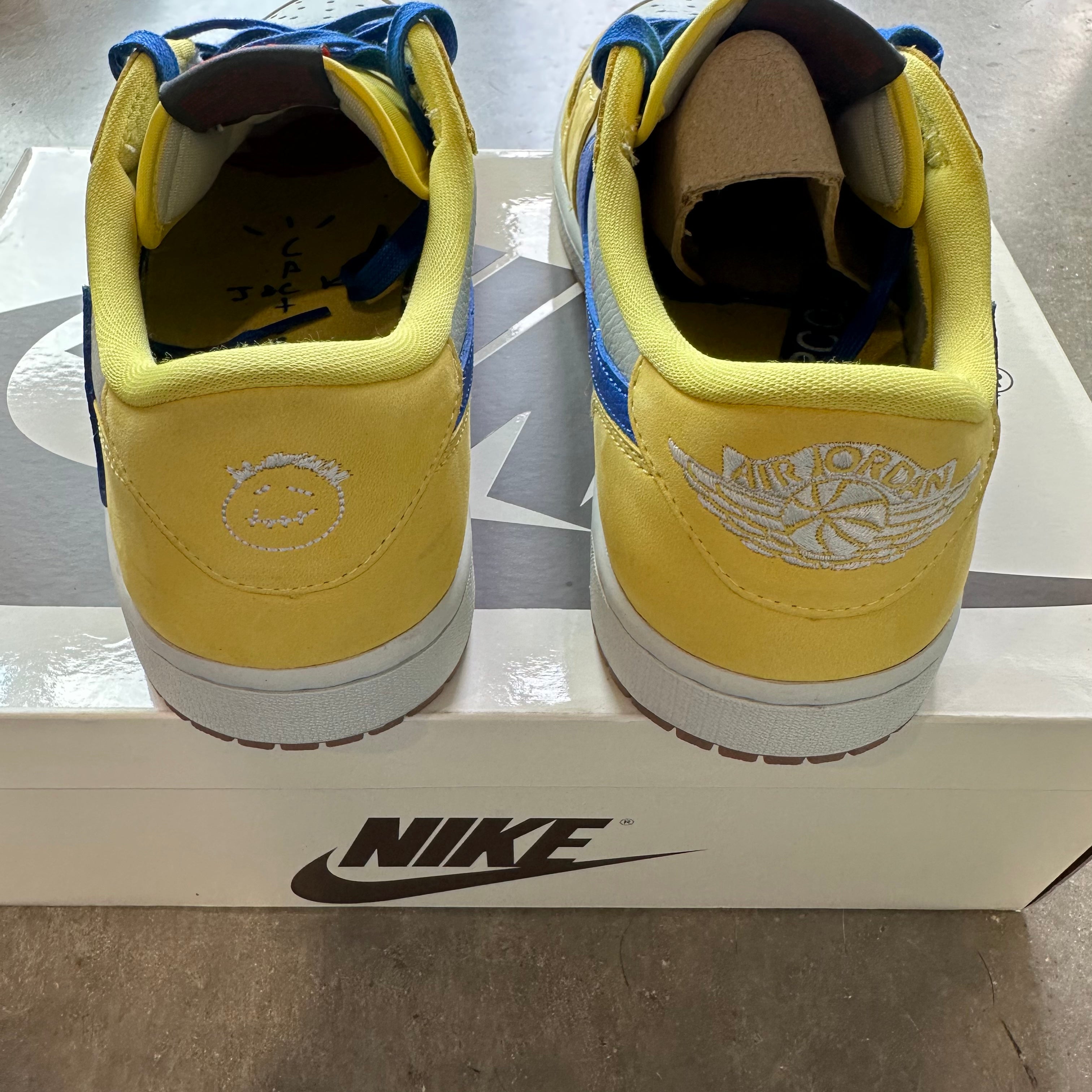 11.5w Used Travis Scott Jordan 1 Low Canary