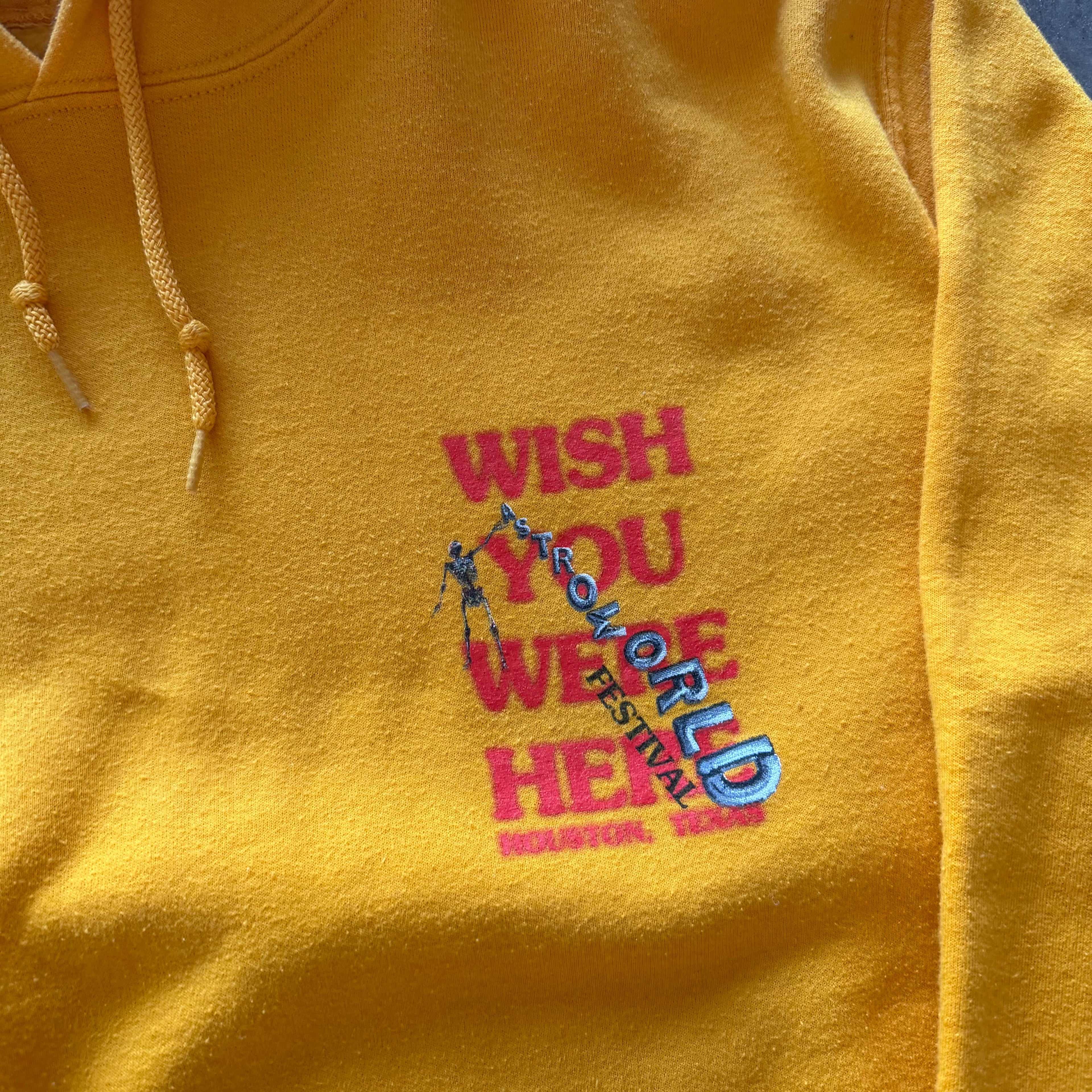 S Astroworld Wish You Were Here Hoodie Yellow