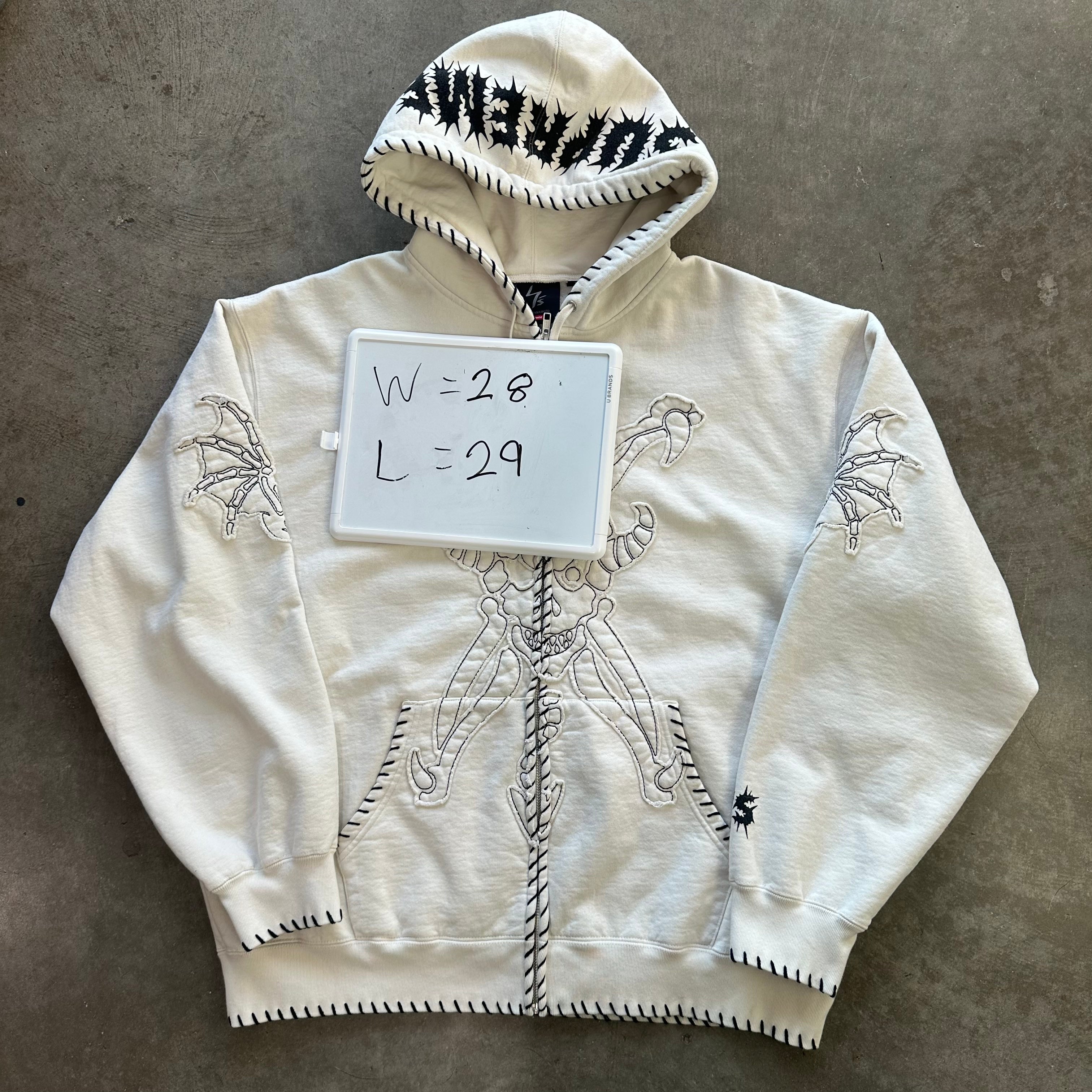 XXL Yohji x Supreme Cream Skull Full Zip
