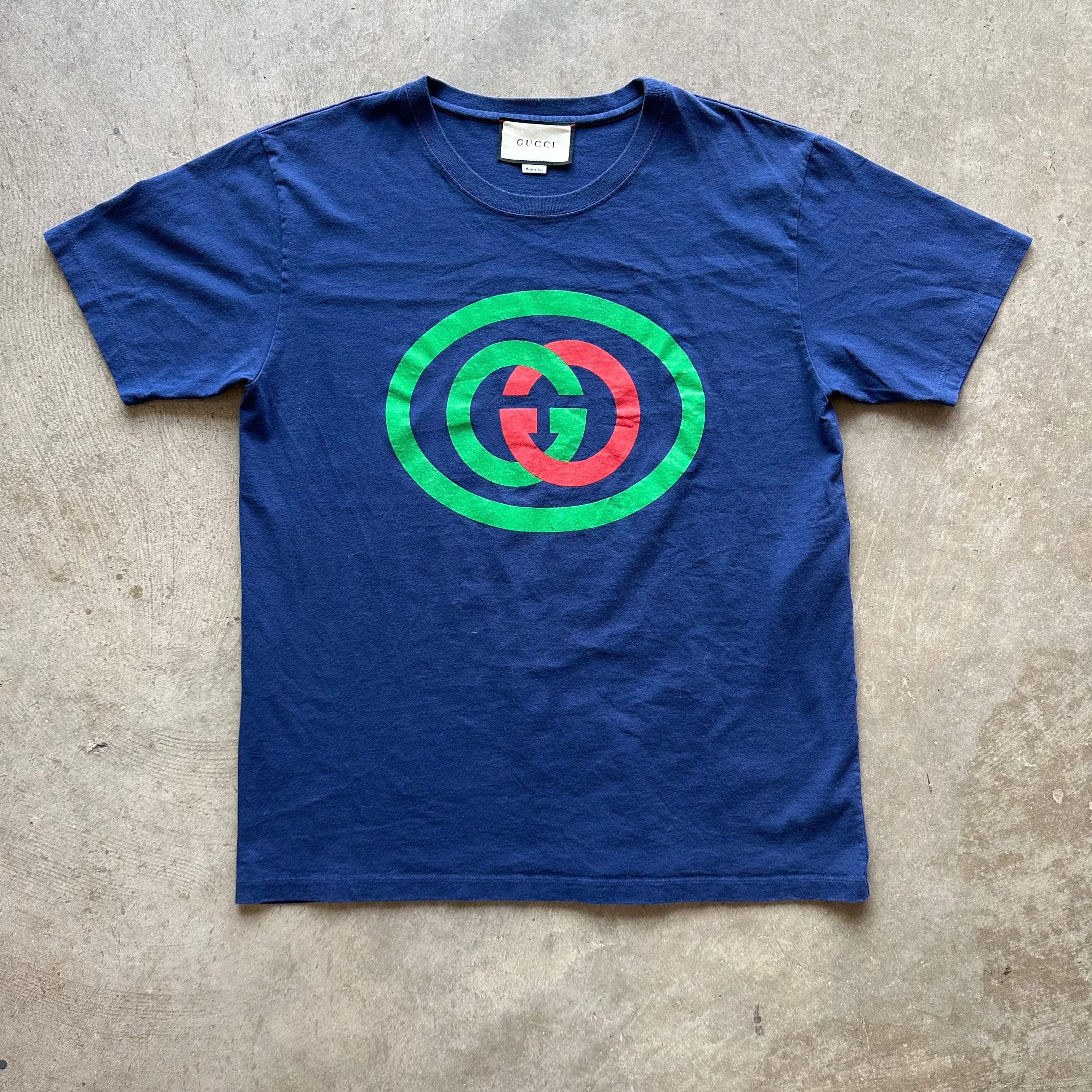 M Gucci Navy Logo Tee