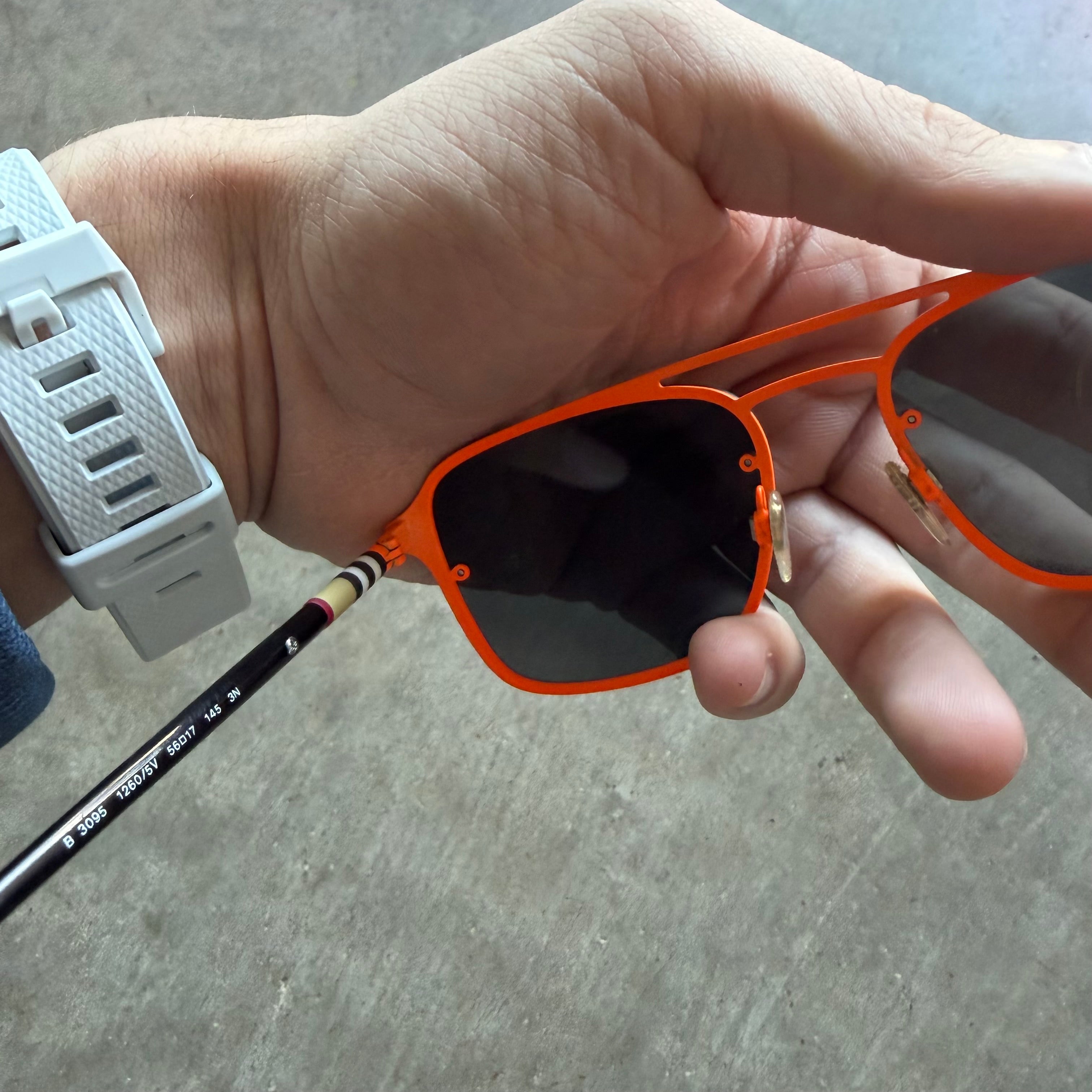 Burberry BE3095 Matte Orange/Grey Sunglasses