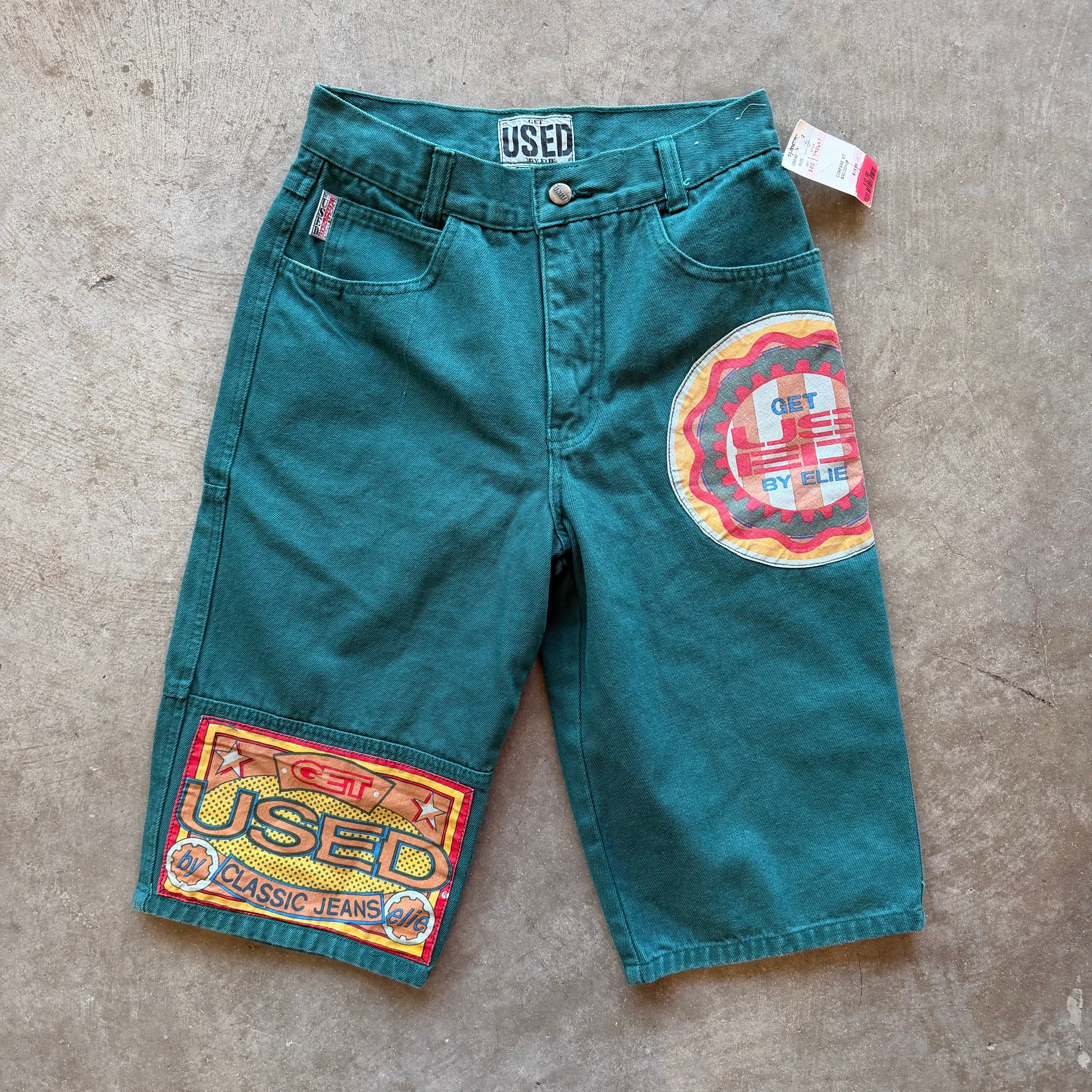 27w 90s “Used” Green Shorts