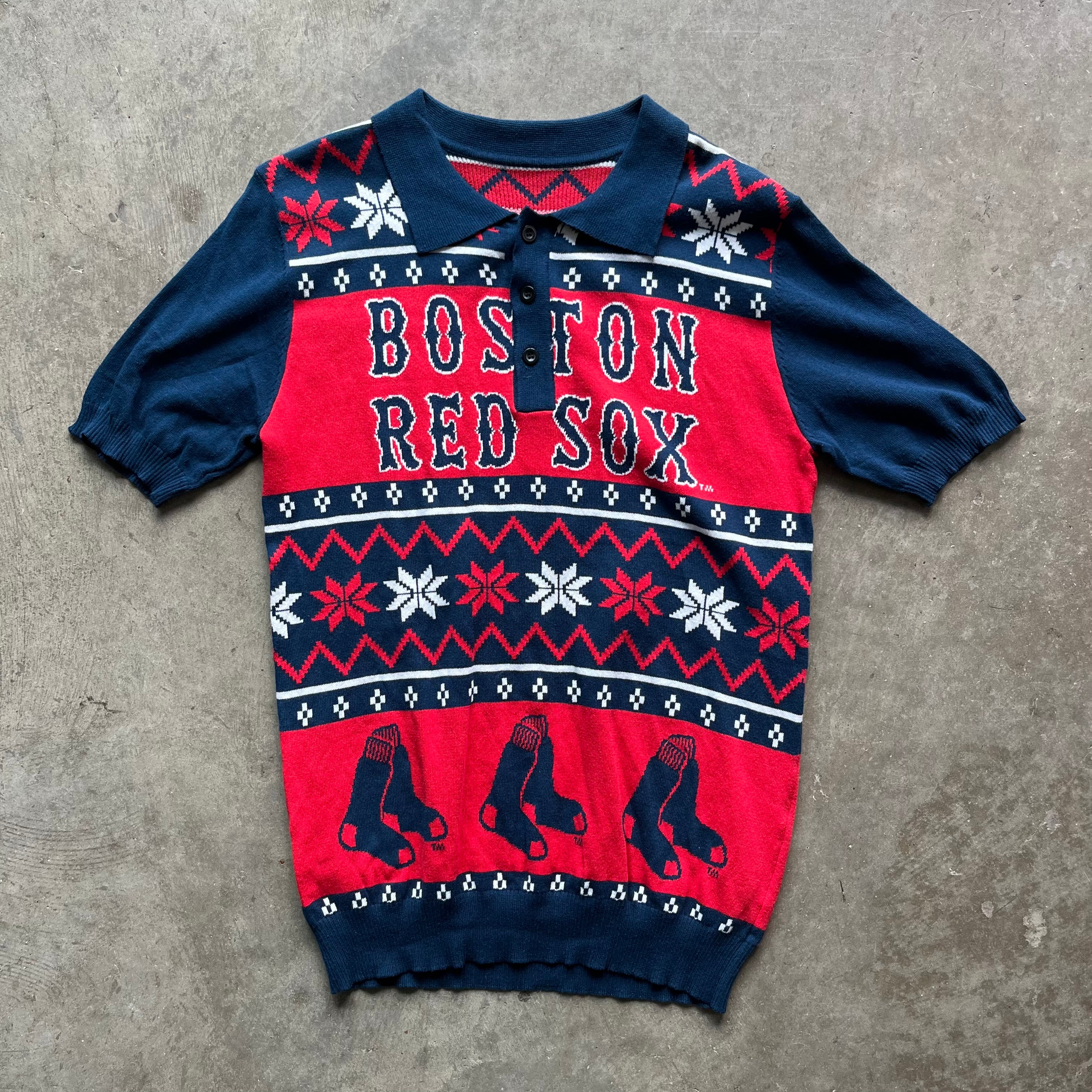 L 00s Red Sox Ugly Sweater Polo
