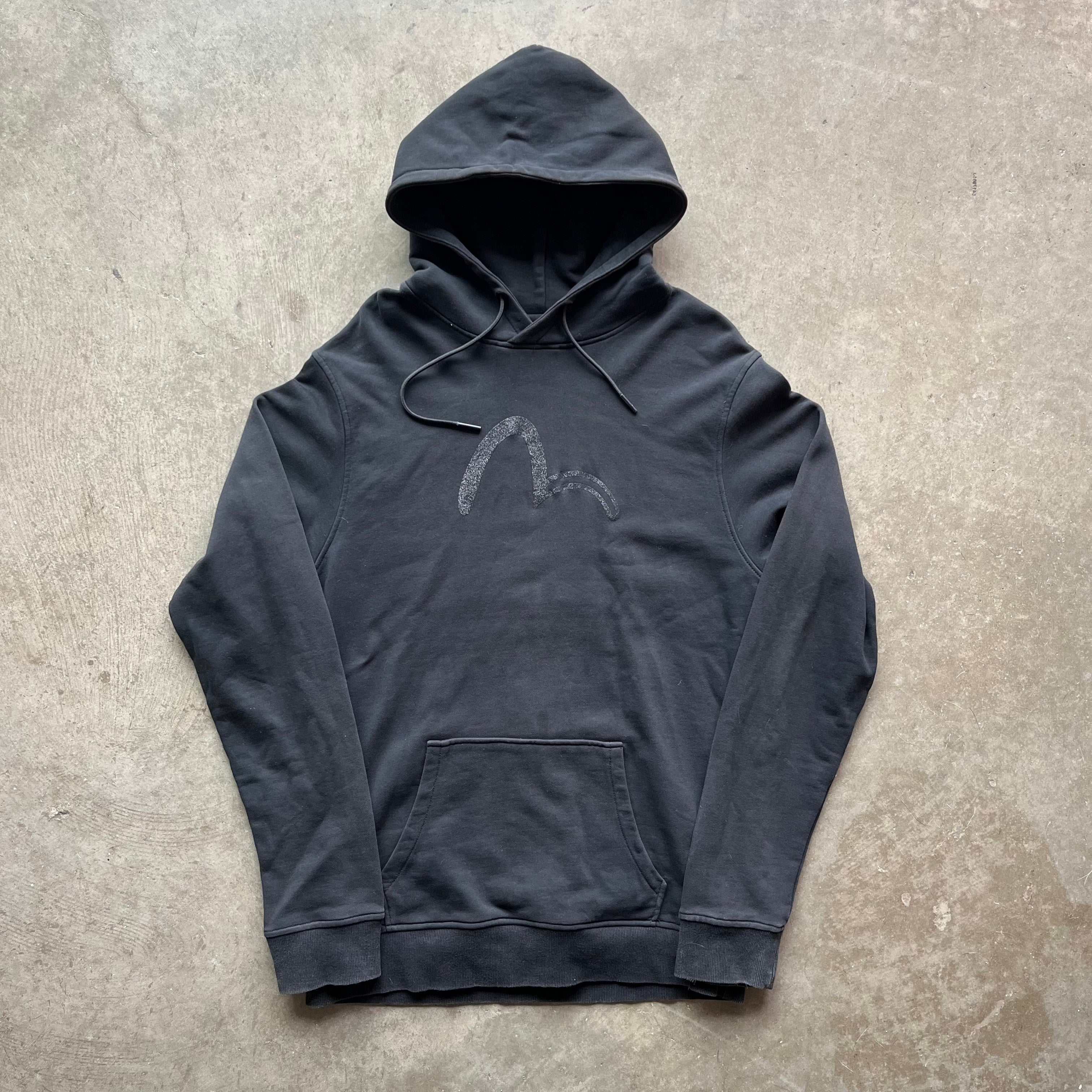 L Black Sparkle Evisu Hoodie