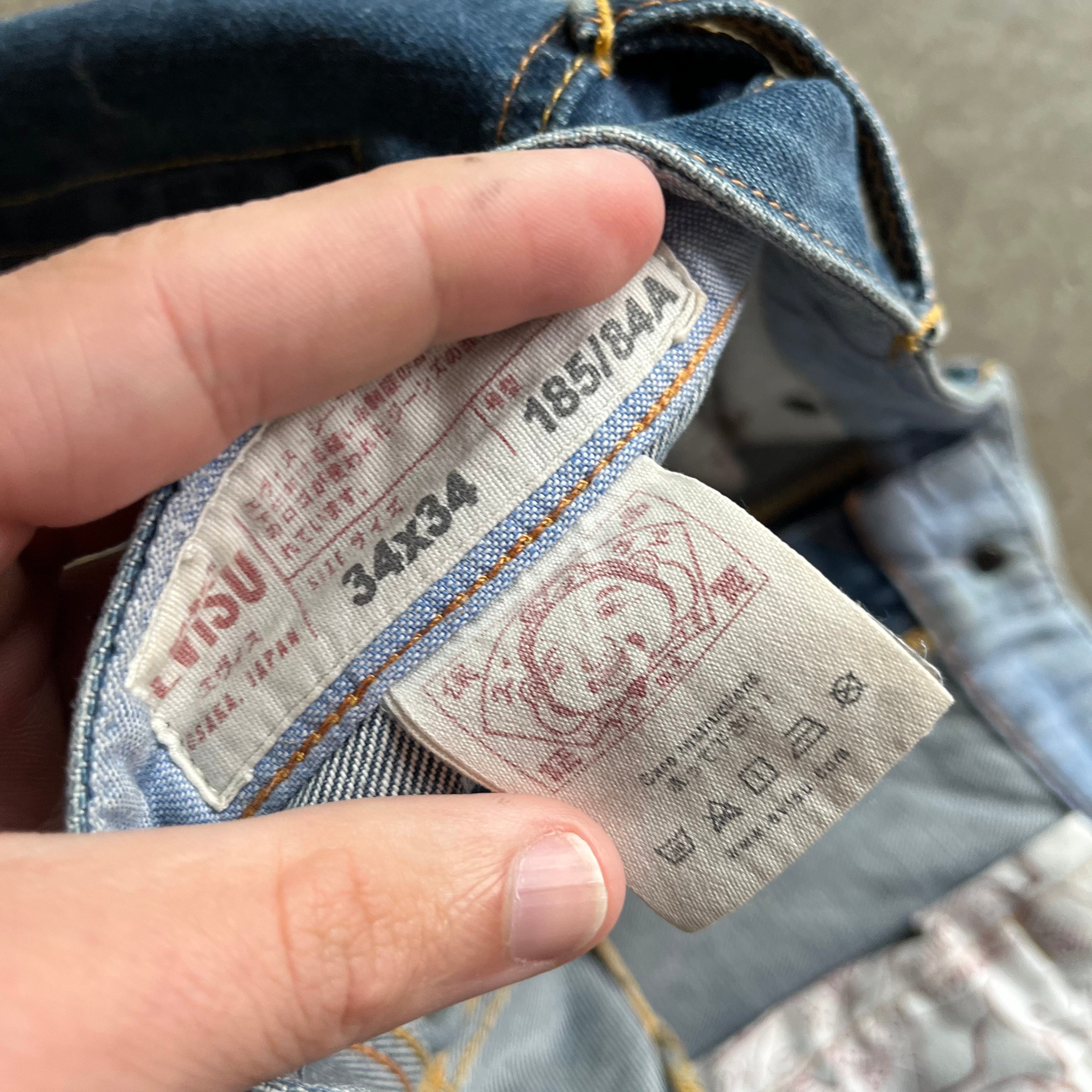 34x31 Yellow Tiger Evisu Jeans