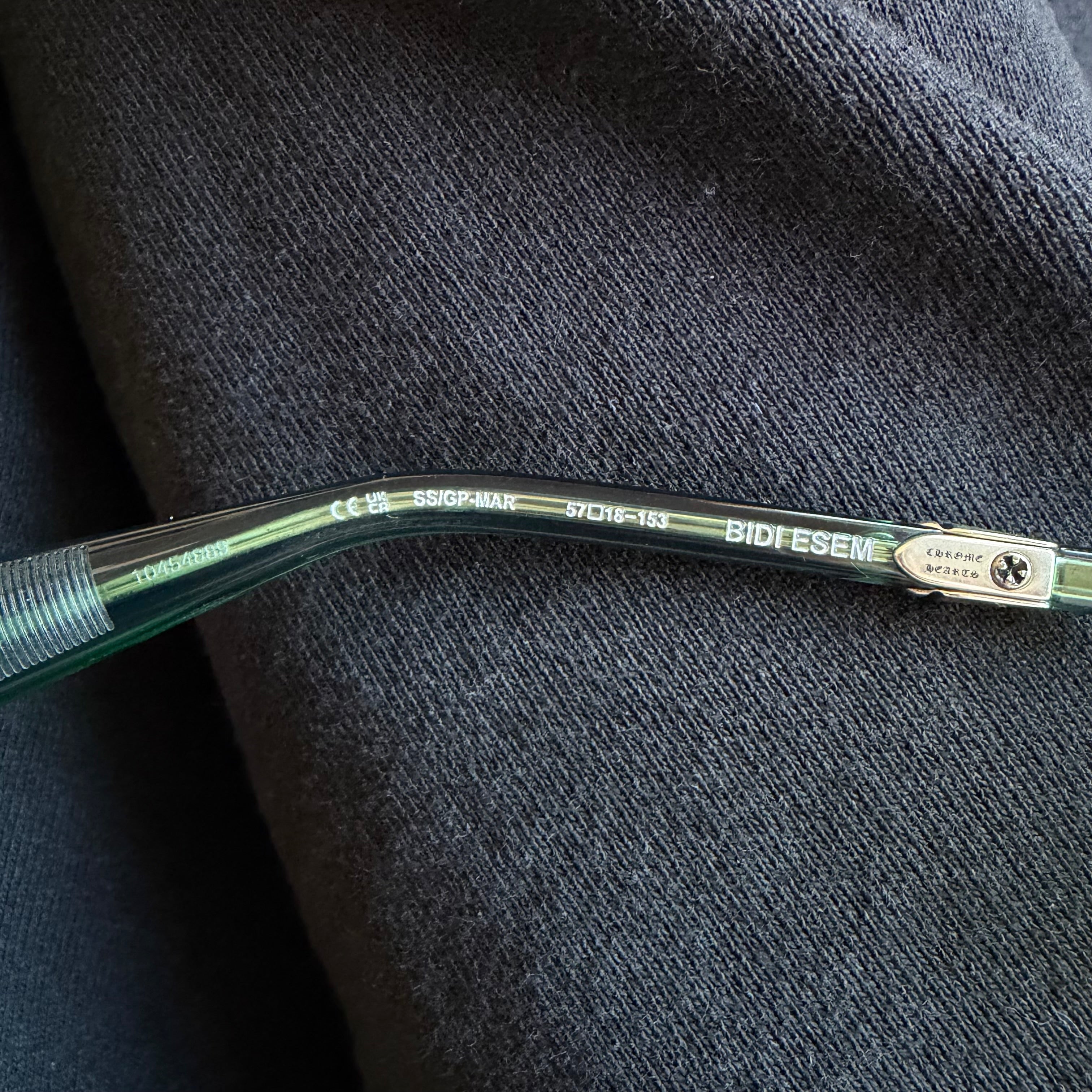 Chrome Hearts Bidi Esem Gold/Green Glasses