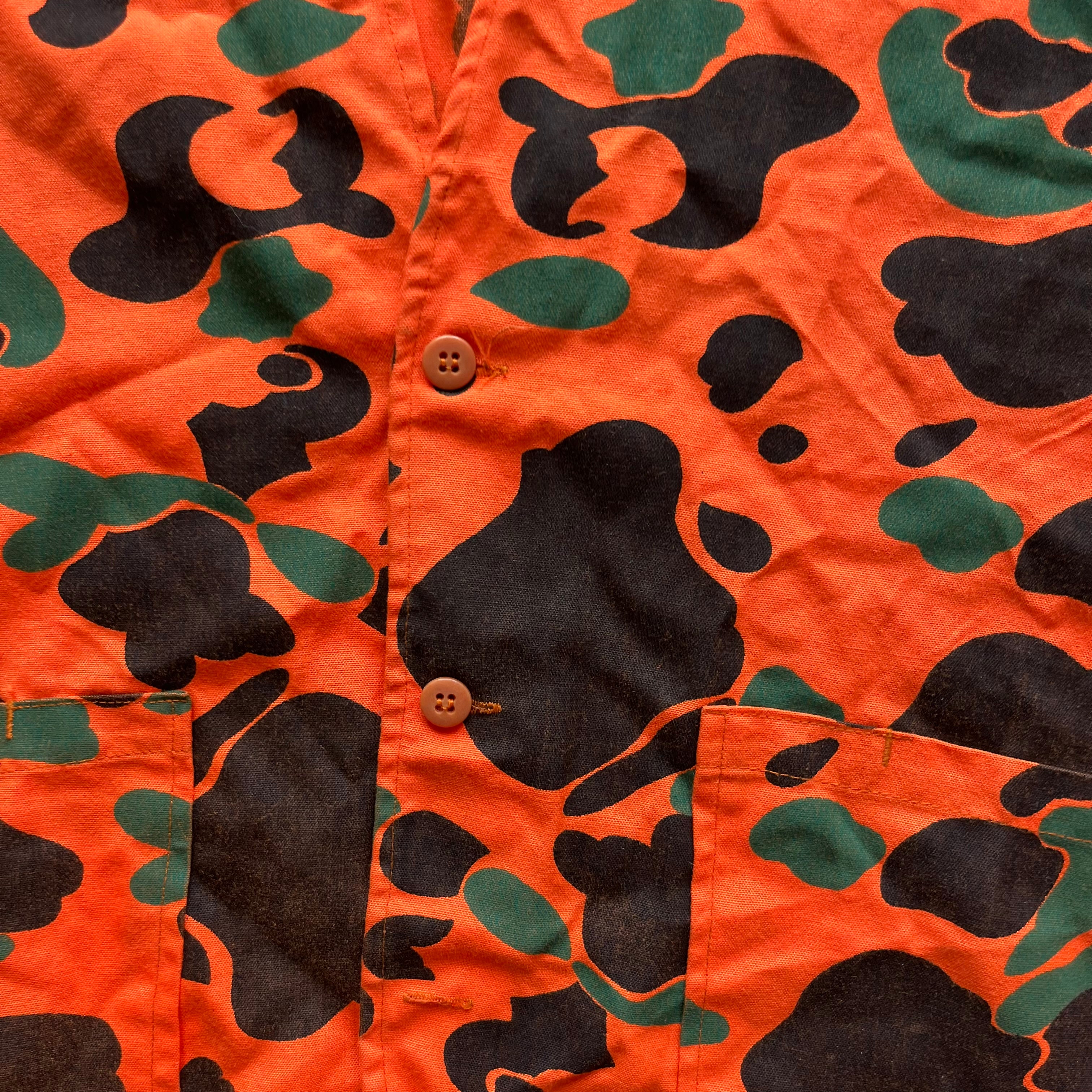 L 90s Orange Camo Hunting Vest